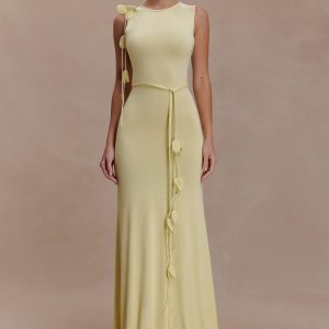 Monay Tulip Maxi Dress - Lemon