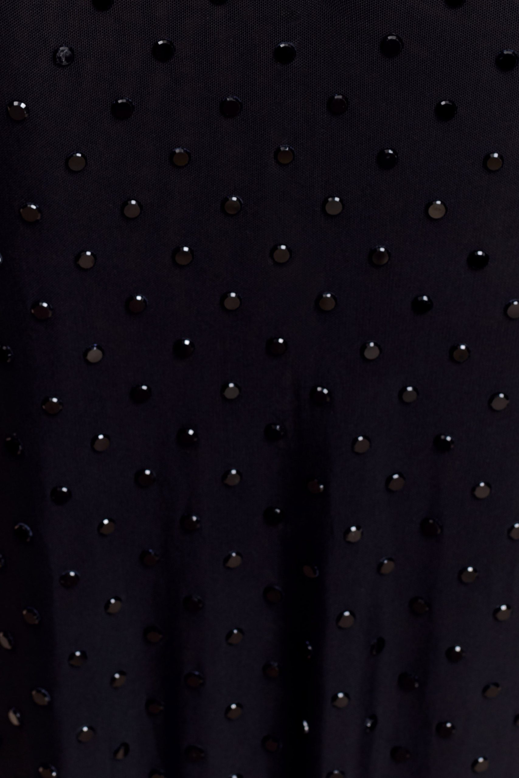Acadia Diamante Long Sleeve Maxi Dress - Black - Image 9