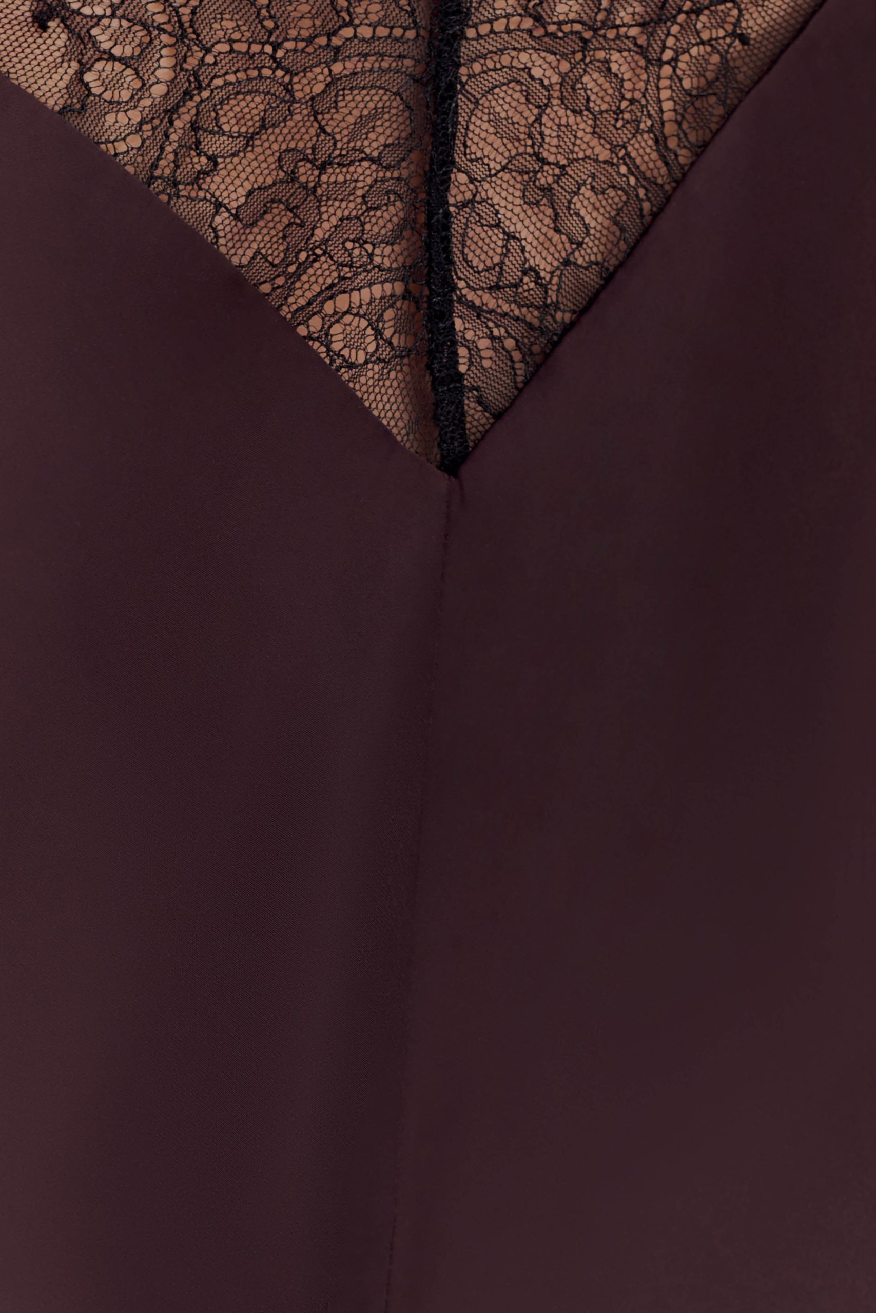 Regina Halter Lace And Satin Mini Dress - Chocolate - Image 7