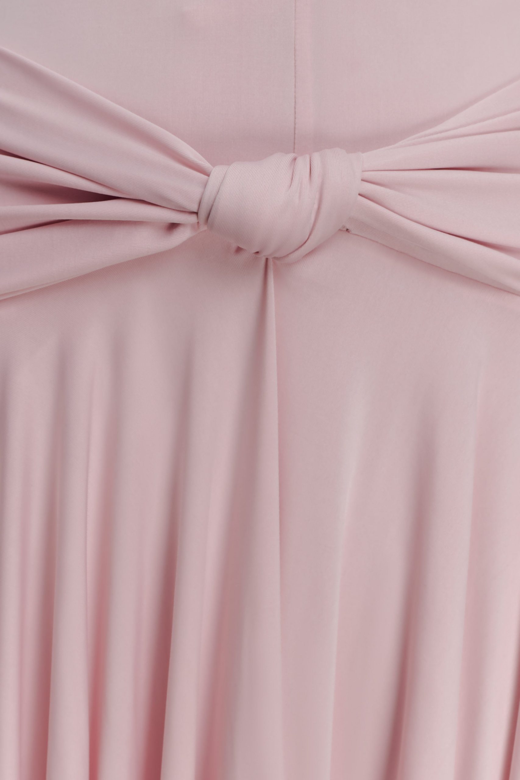 Zelda Asymmetric Slinky Midi Dress - Ballet Pink - Image 5