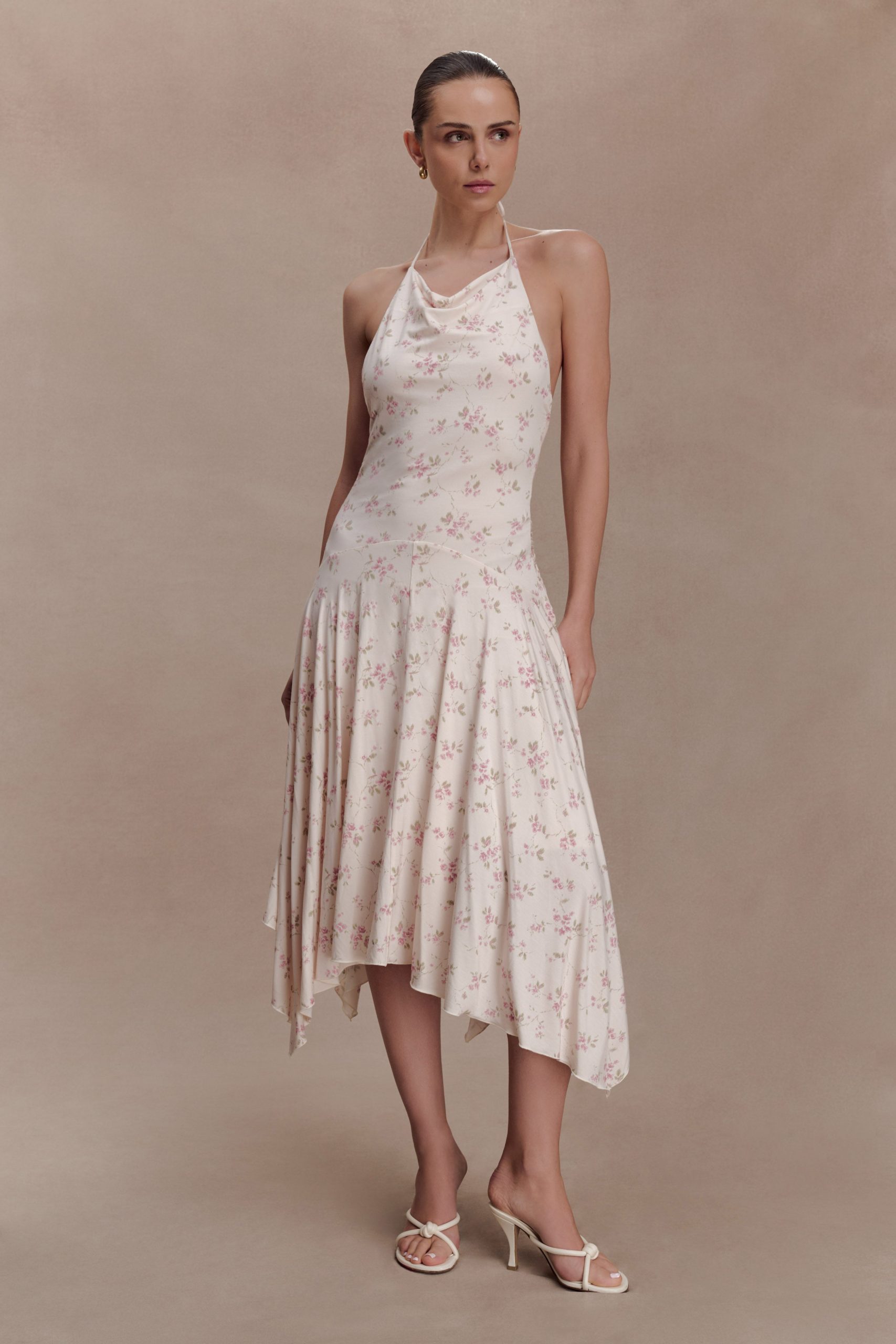 Sylvie Modal Hankie Midi Dress - Floral Ditsy Print - Image 4