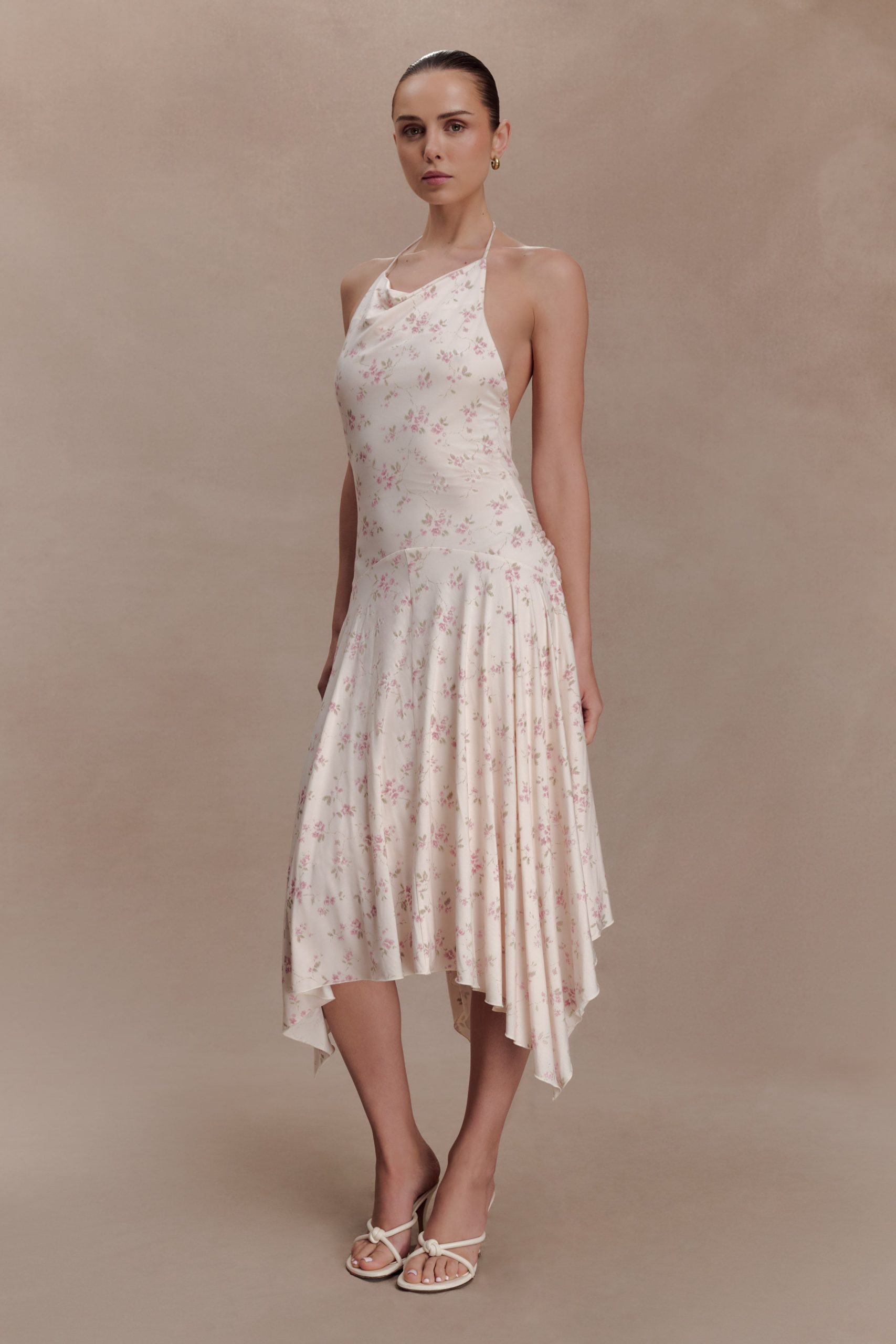 Sylvie Modal Hankie Midi Dress - Floral Ditsy Print - Image 3