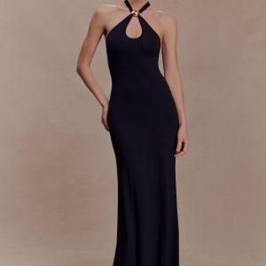 Ramona Modal Maxi Dress With Hardware - Black