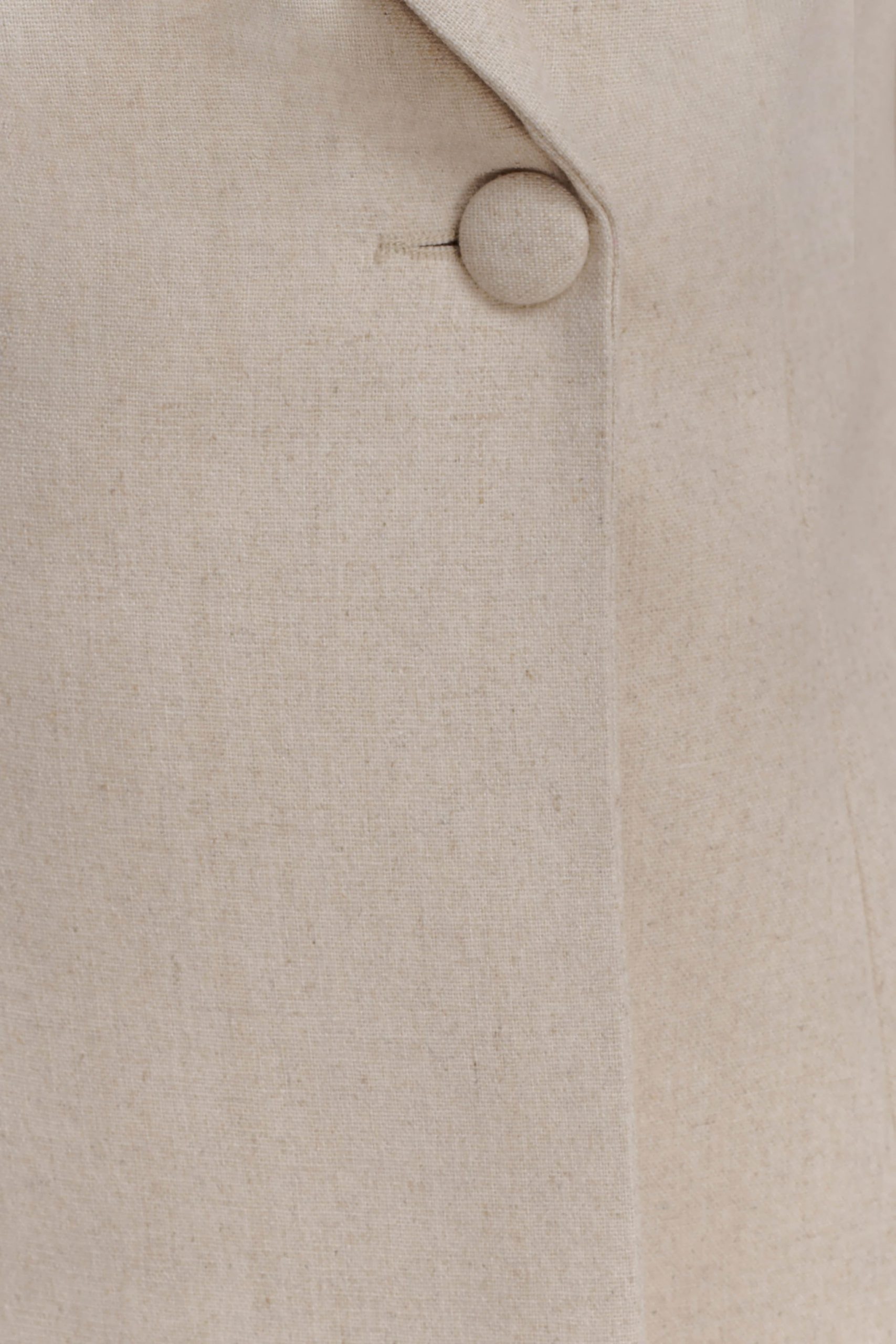Martine Short Sleeve Linen Top - Natural - Image 7