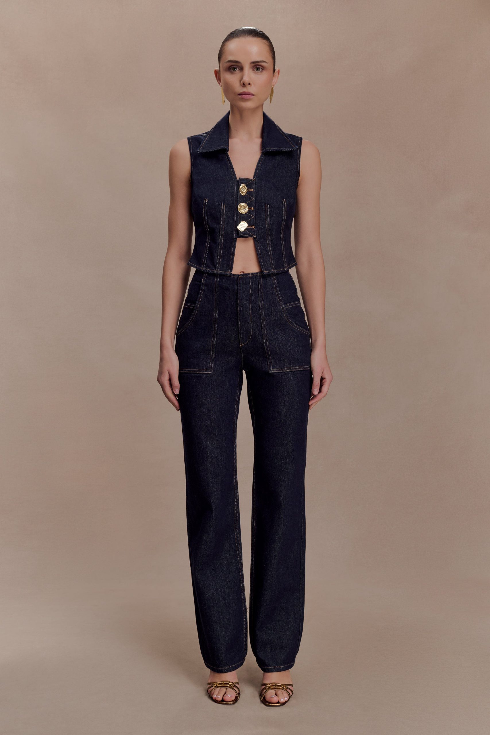 Clarrissa High Rise Jeans - Washed Indigo Blue - Image 3