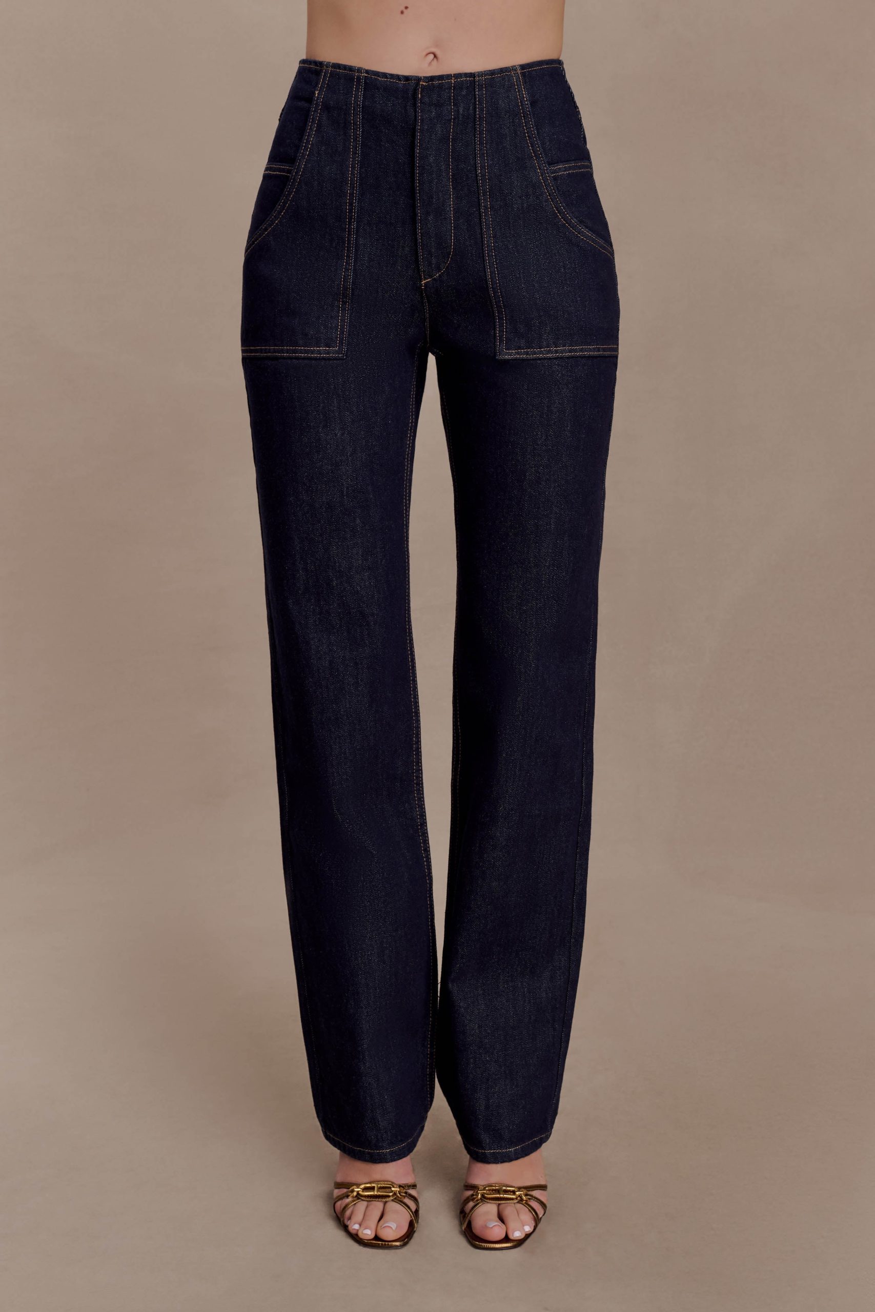 Clarrissa High Rise Jeans - Washed Indigo Blue - Image 6