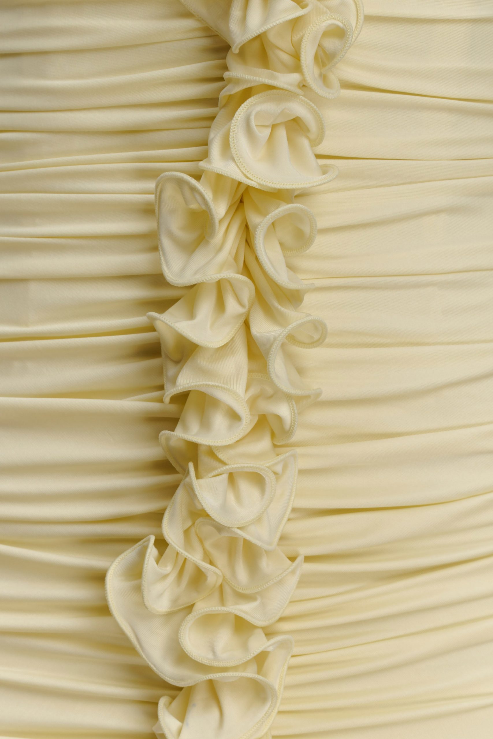 Alessandra Slinky Ruffle Maxi Dress - Lemon - Image 5