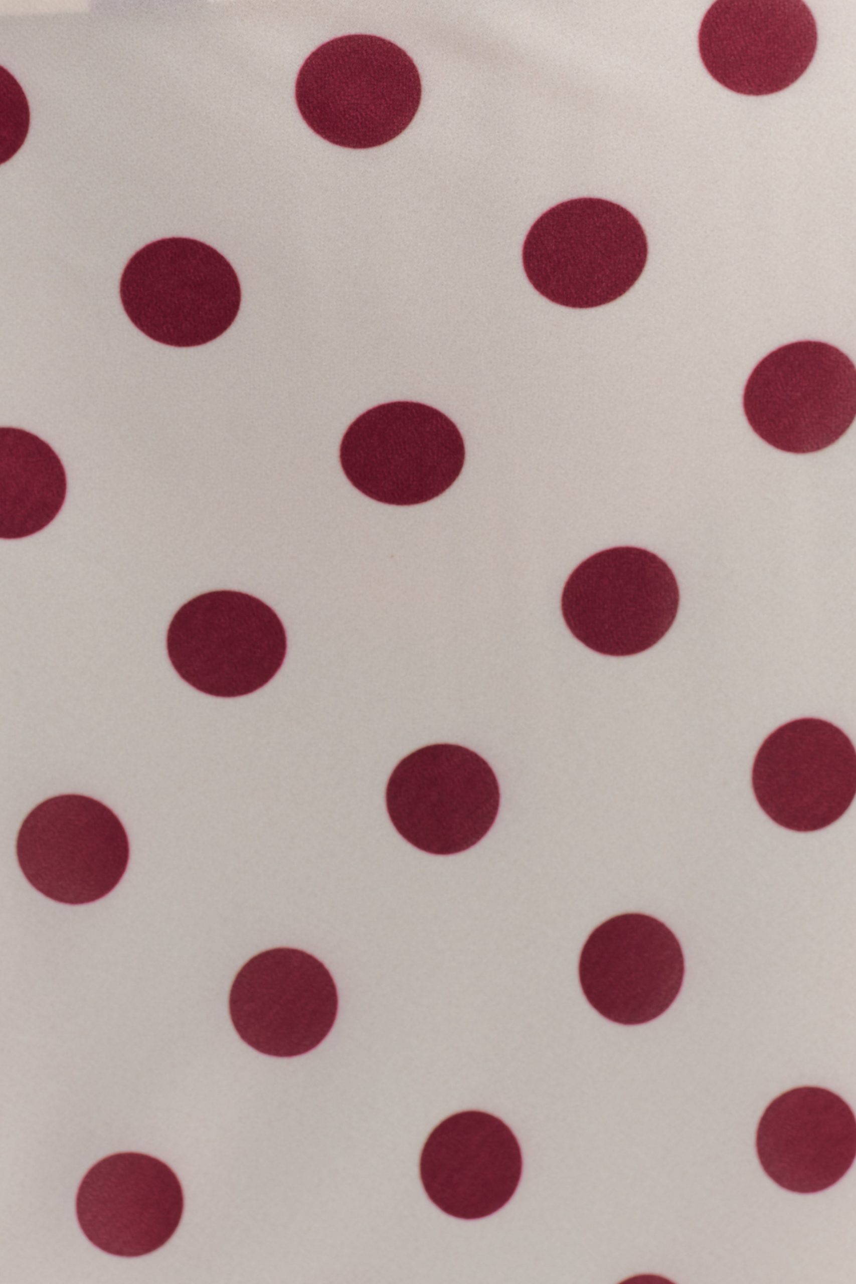 Nadine Halter Chiffon Maxi Dress - Ivory/Merlot Polka Dot - Image 9
