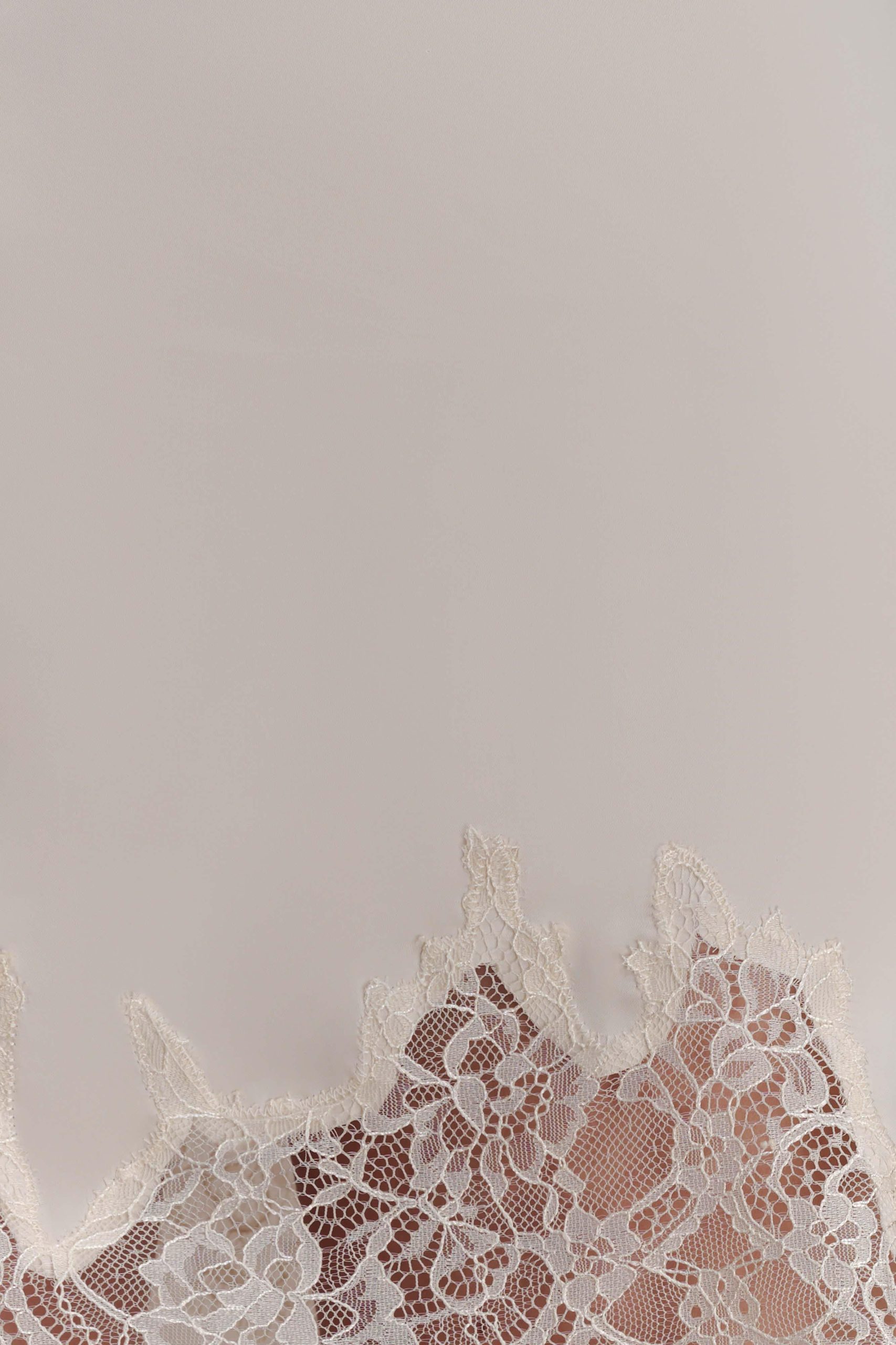 Nina Lace And Satin Mini Skirt - Ivory - Image 6