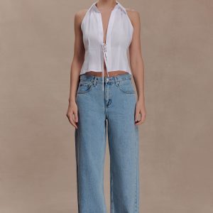 Scout Sleeveless Linen Shirt - White