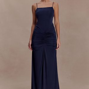 Roisin Slinky Maxi Dress - Navy