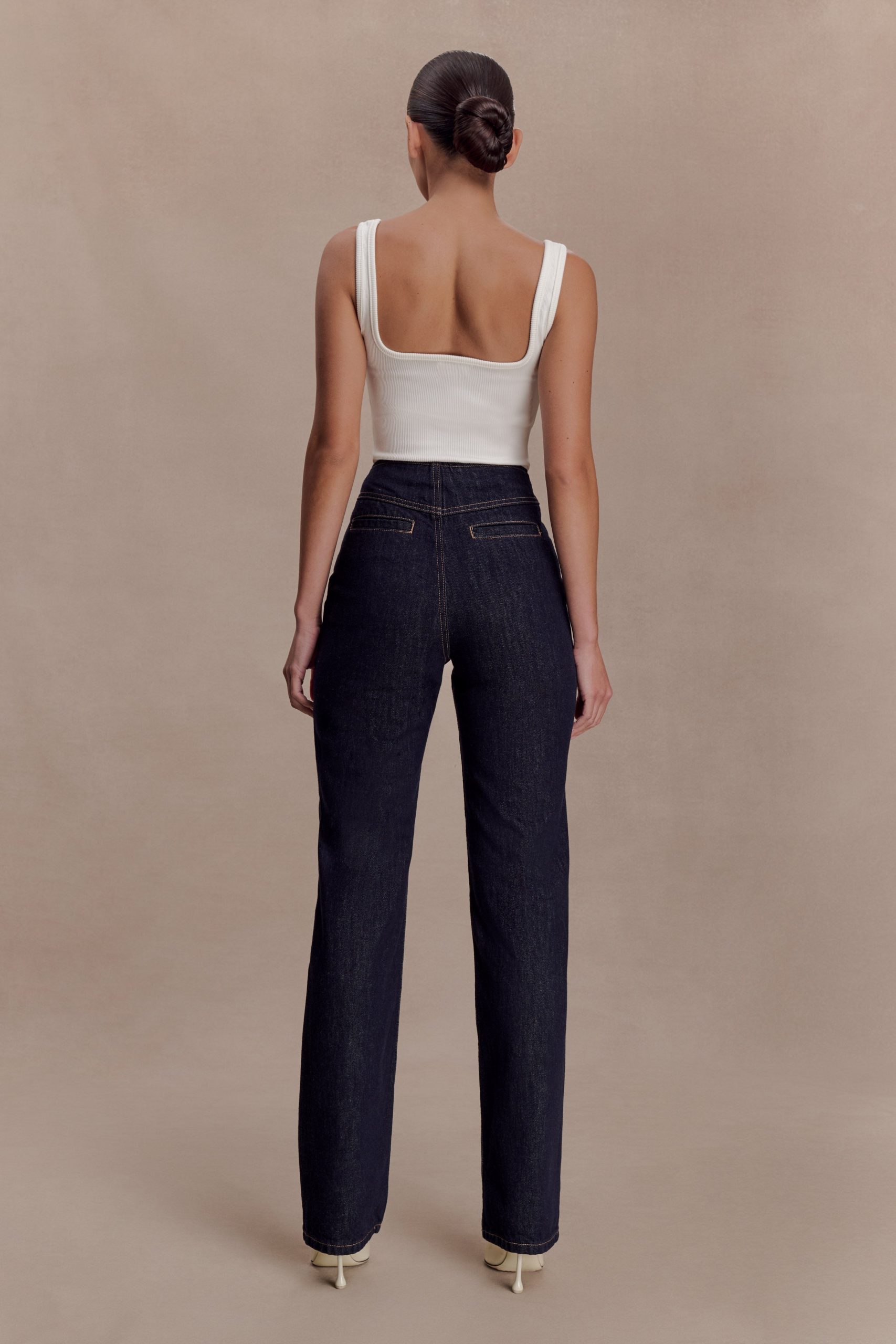 Clarrissa High Rise Jeans - Washed Indigo Blue - Image 2
