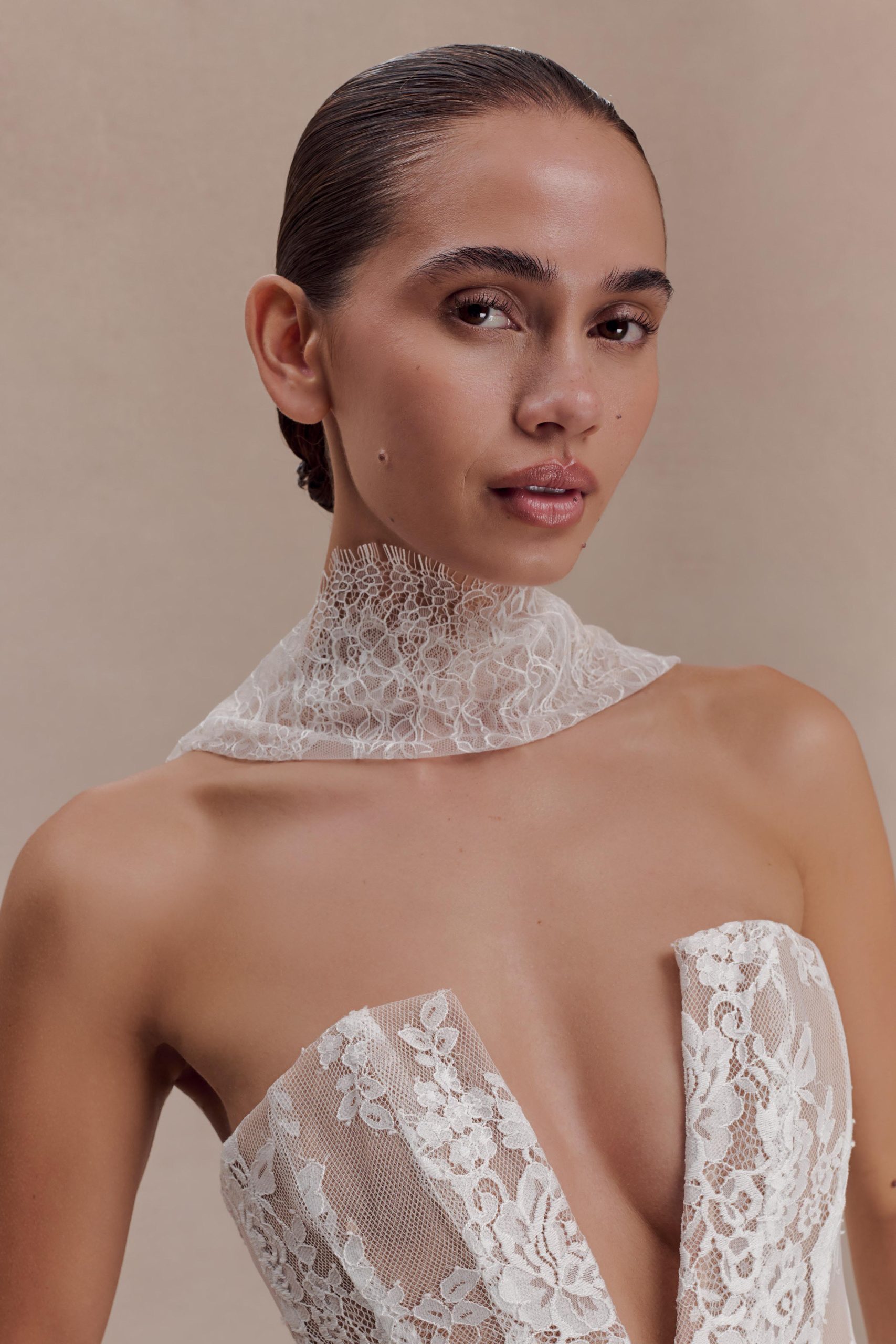 Zoey Lace Scarf - Ivory - Image 7