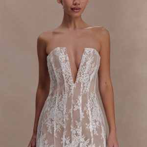 Zoey Lace Corset Mini Dress - Ivory