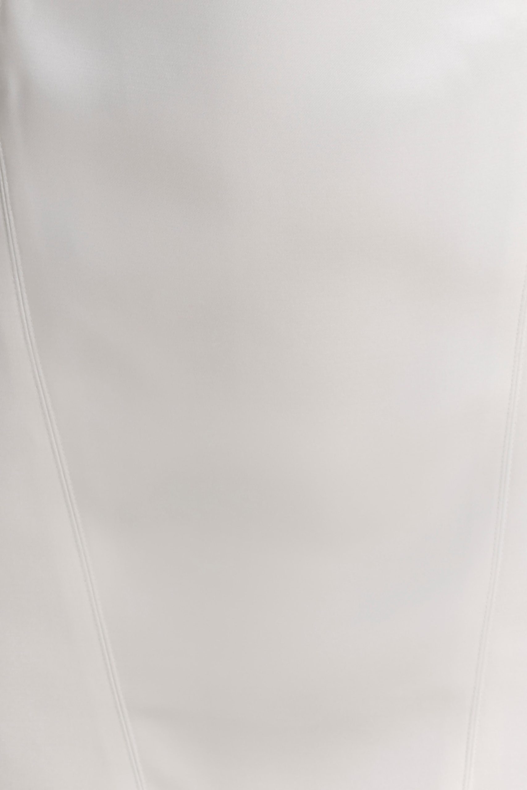 Beth Satin Mini Dress - White - Image 5