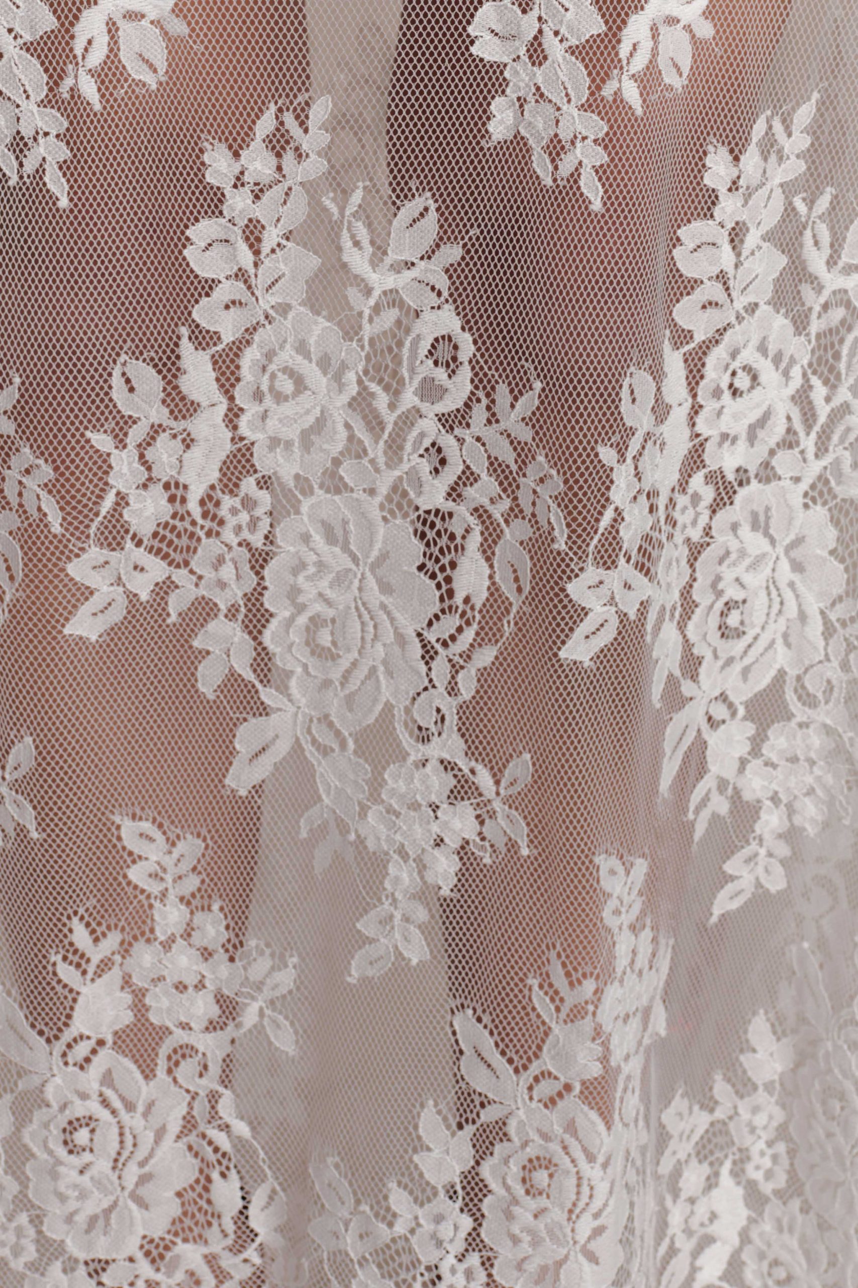 Camille Beaded Satin And Lace Maxi Skirt - Ivory - Image 5