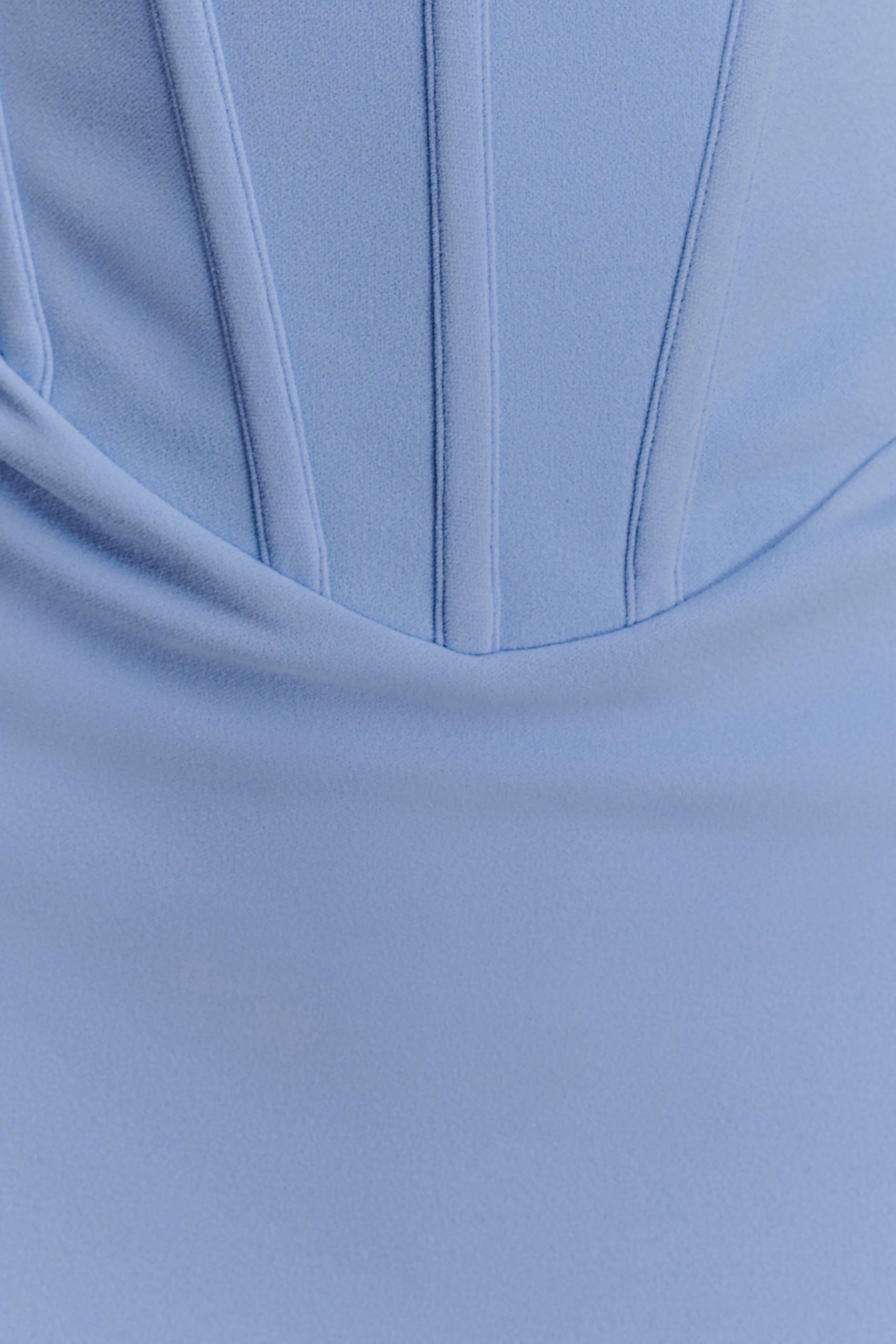 Luella Crepe Corset Maxi Dress - Cornflower Blue - Image 5