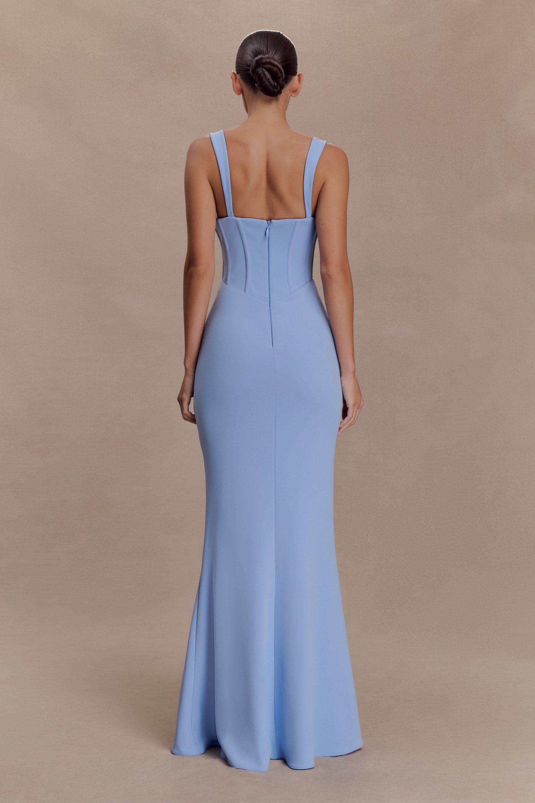 Luella Crepe Corset Maxi Dress - Cornflower Blue - Image 2
