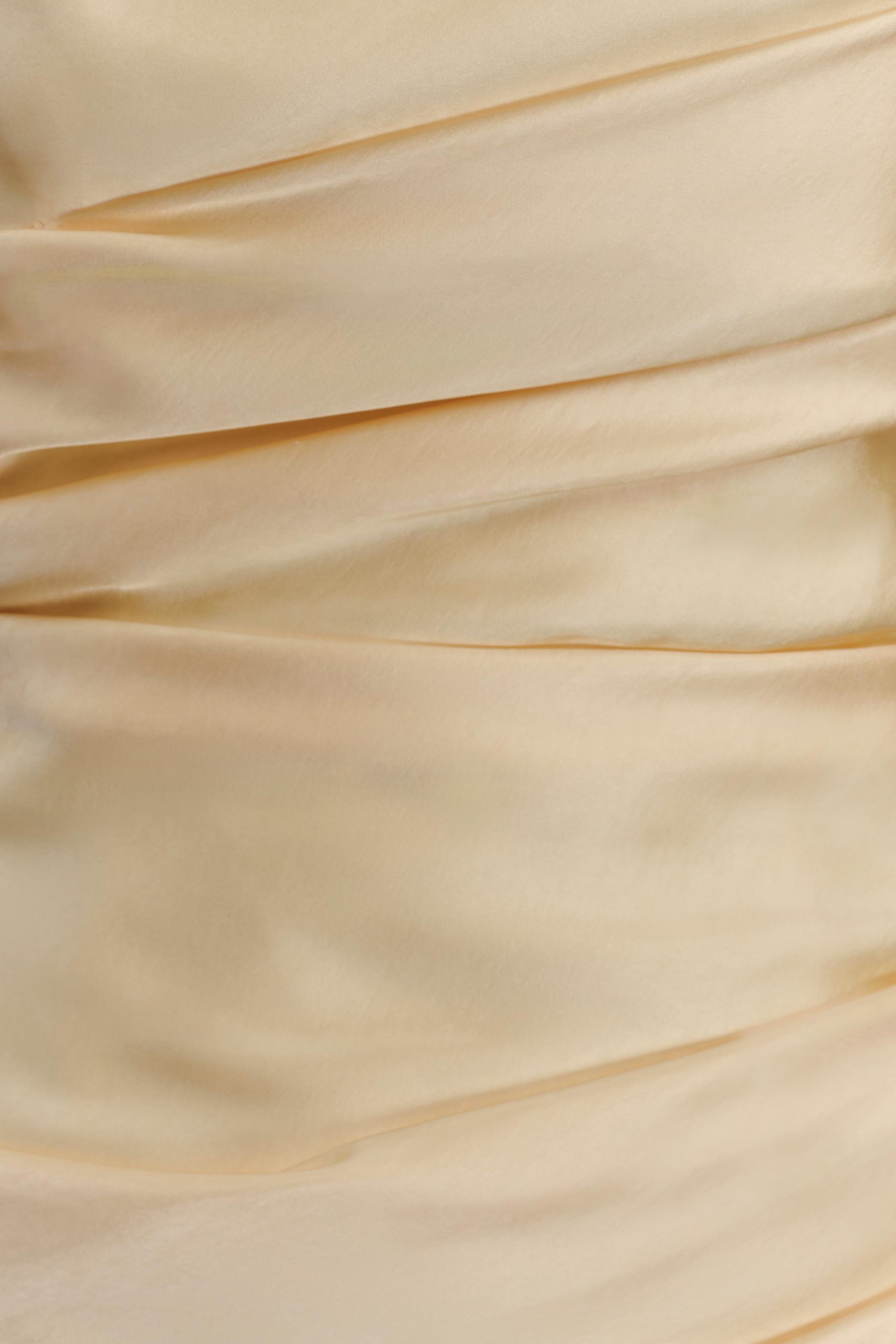Sarah Strapless Maxi Dress With Waist Tie - Lemon - Image 9