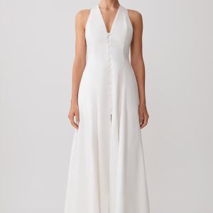 Sienna Button Down Maxi Dress - White