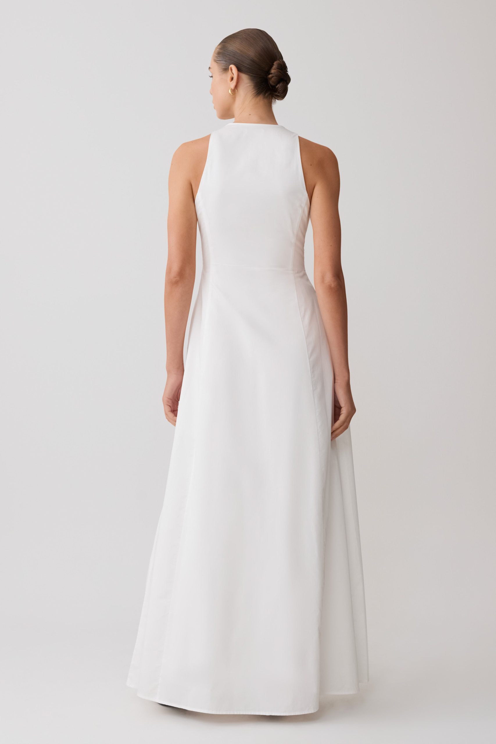 Sienna Button Down Maxi Dress - White - Image 2