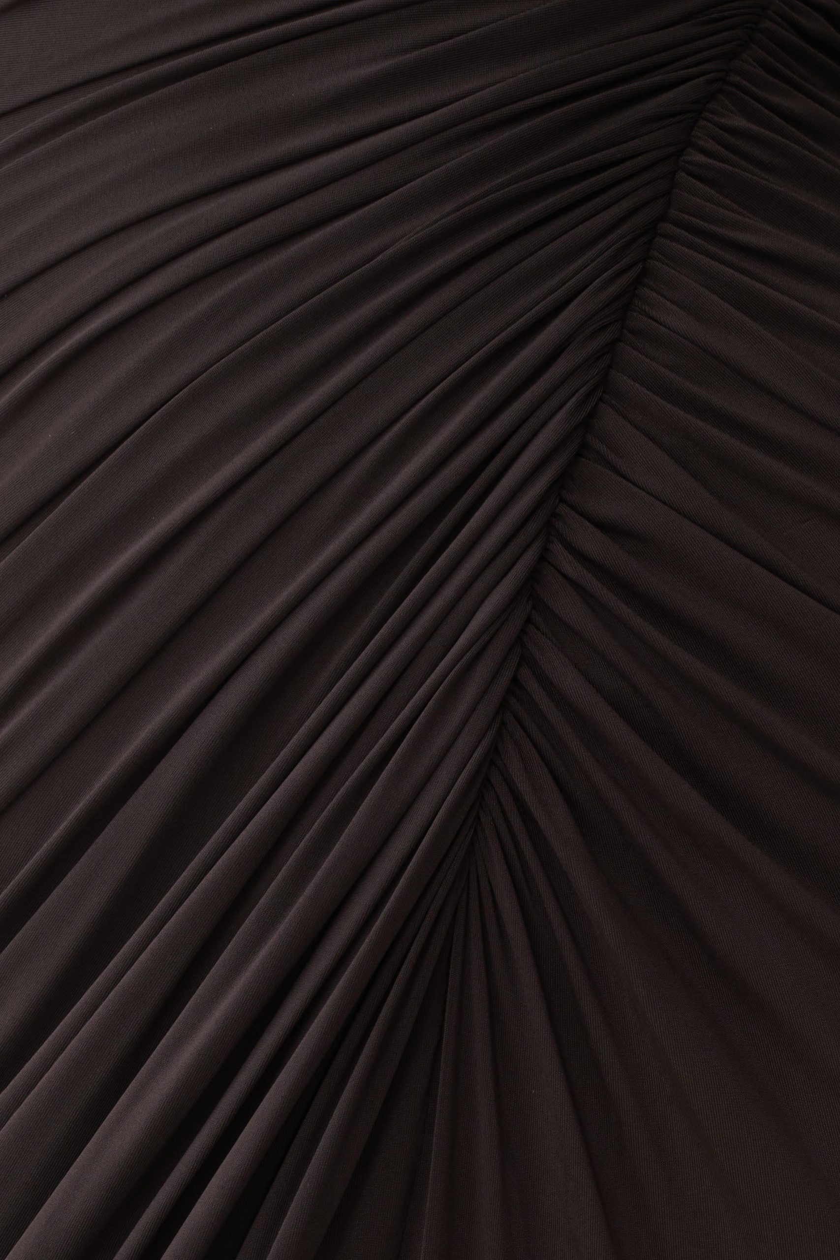 Ryn Twisted One Shoulder Maxi Dress - Dark Chocolate - Image 7