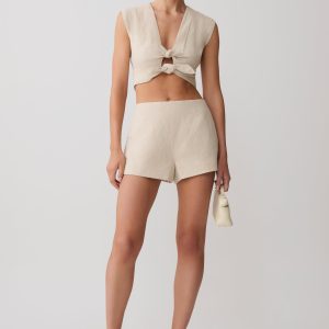 Anahita Linen Short - Natural