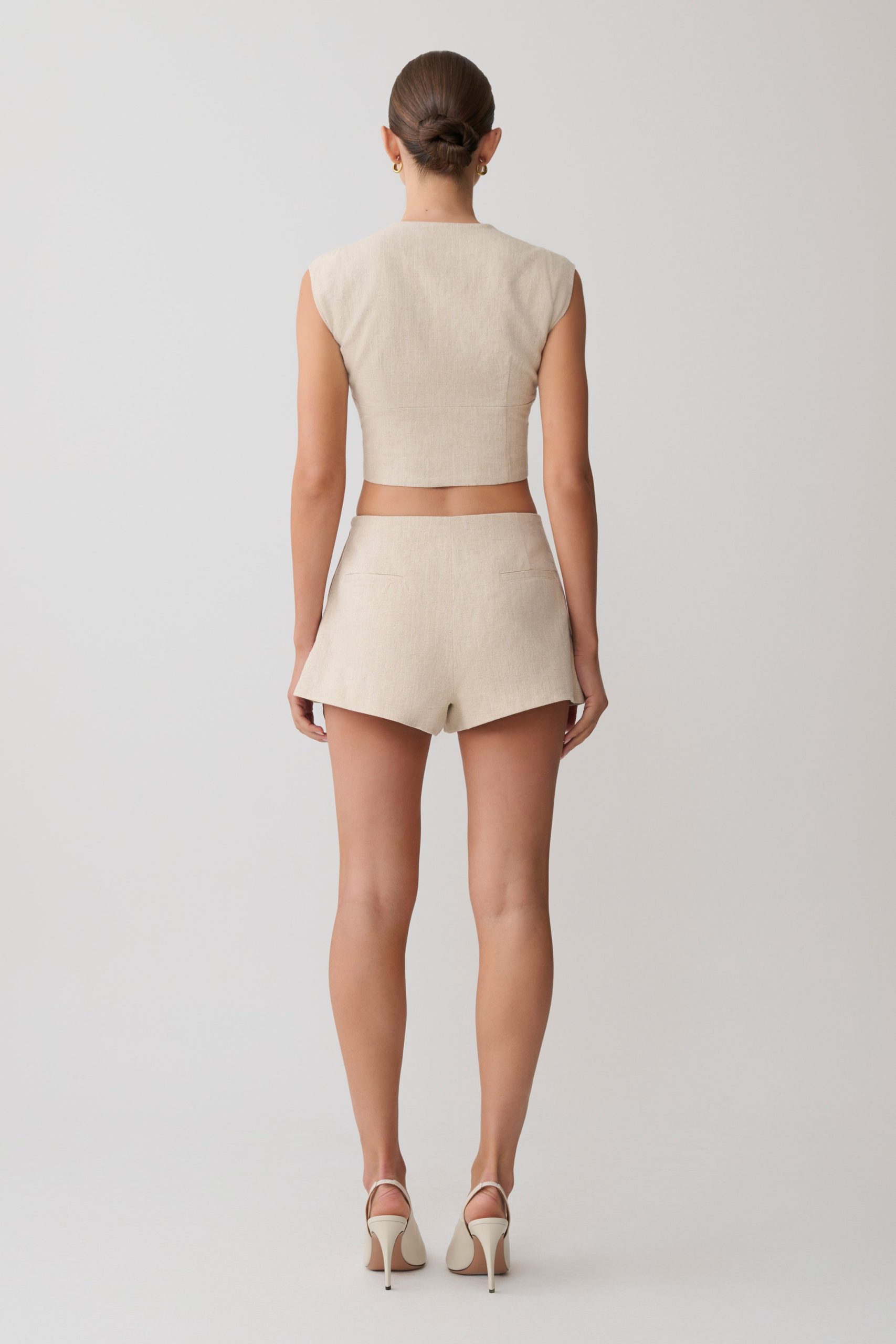 Anahita Linen Short - Natural - Image 2