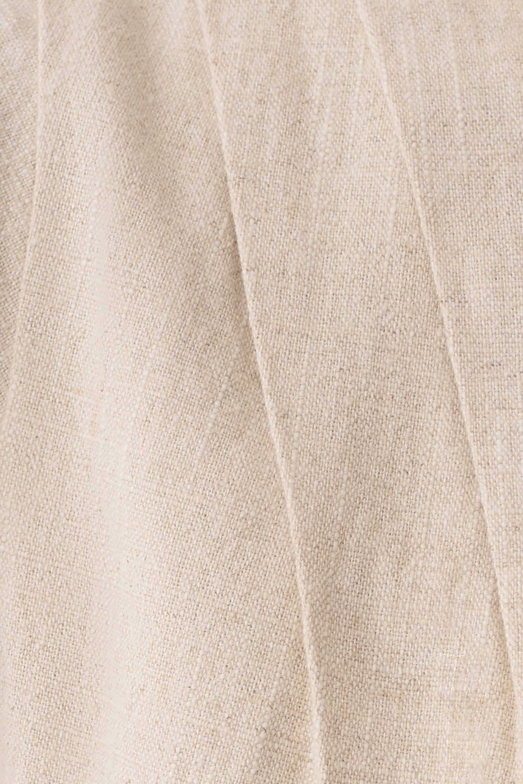 Anahita Linen Front Bows Short Sleeve Top - Natural - Image 9