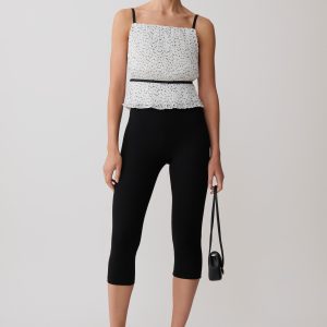 Lilou Pleated Sleeveless Top - Polka Dot