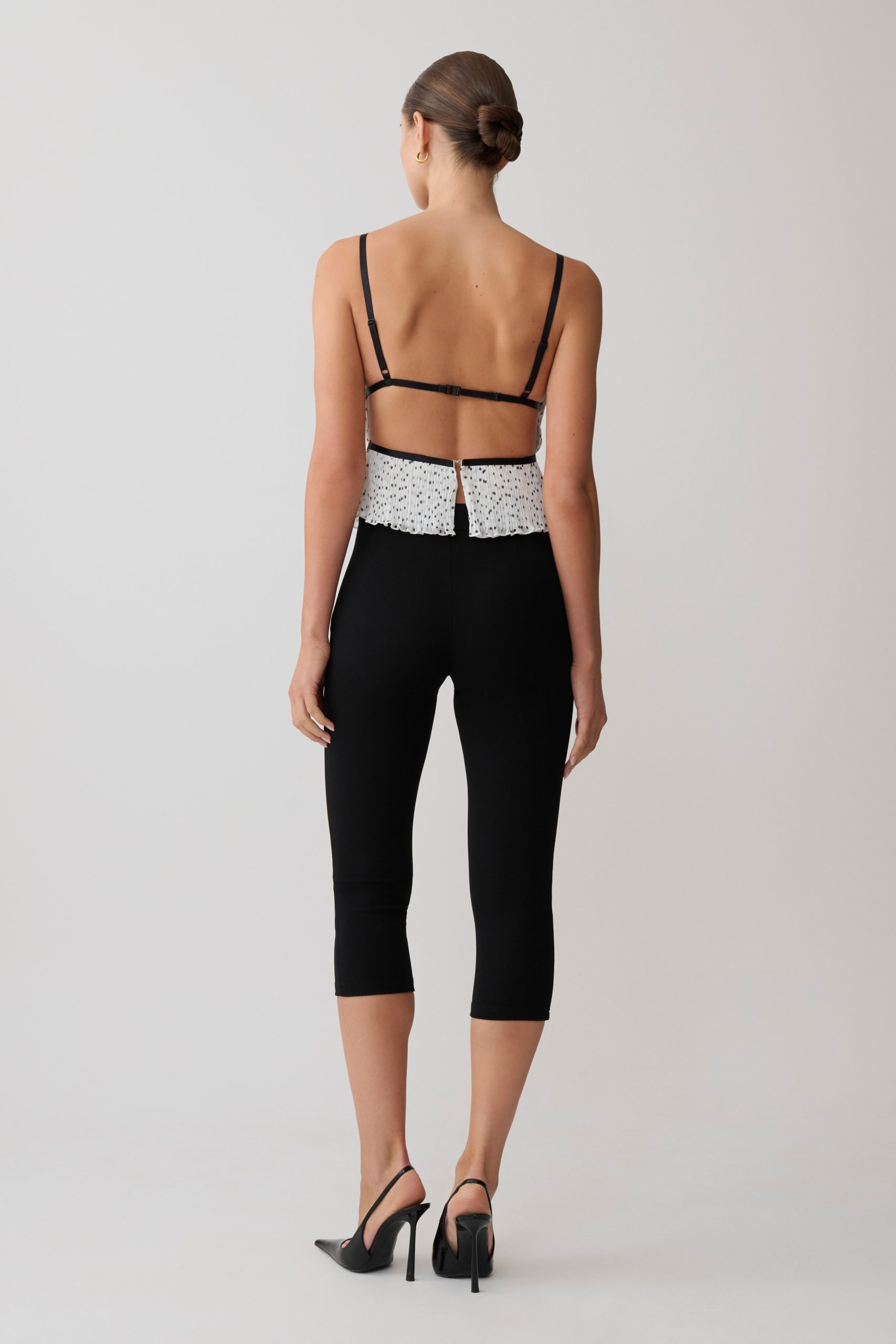 Lilou Pleated Sleeveless Top - Polka Dot - Image 6