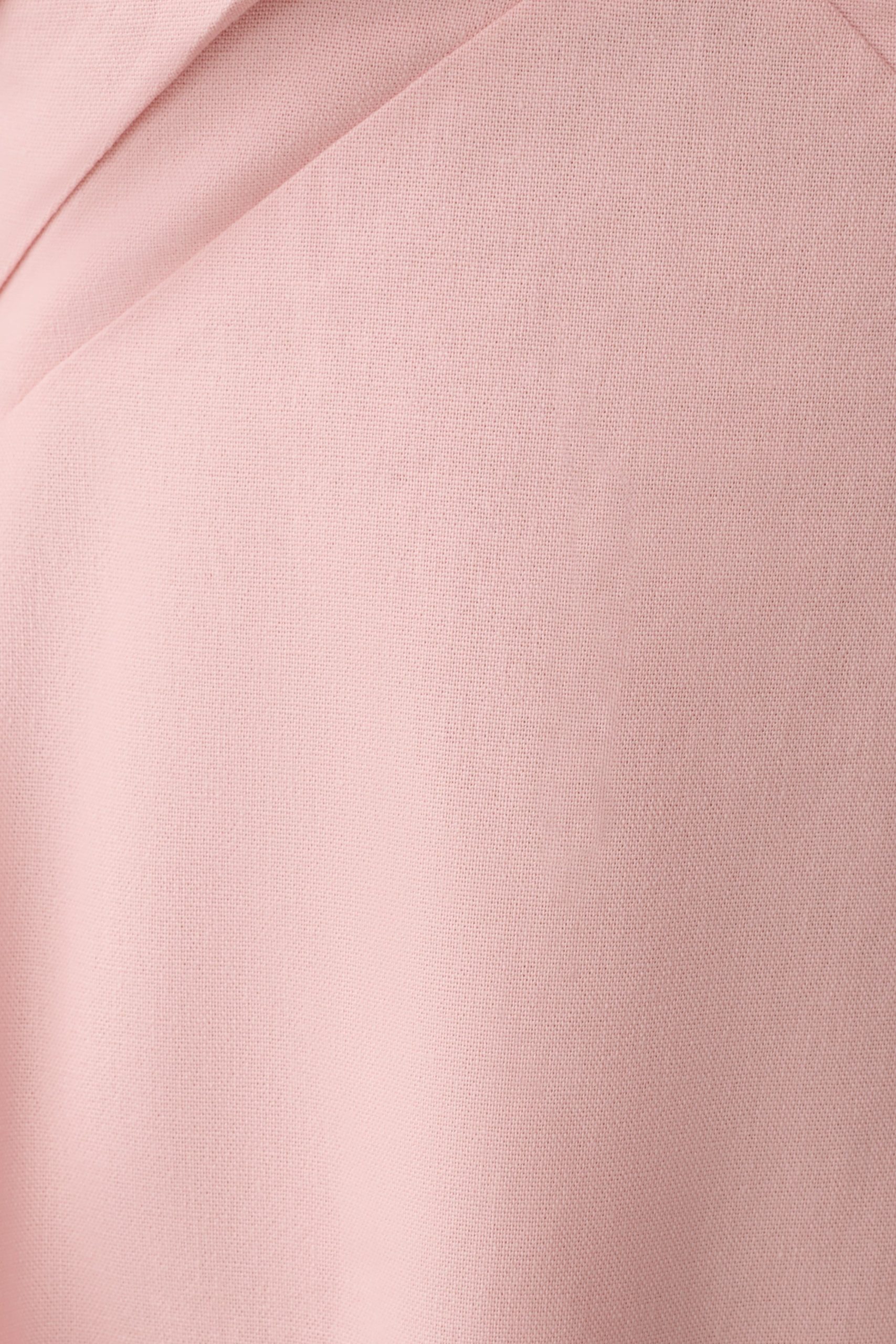 Rosie Linen Halter Midi Dress - Pink - Image 7