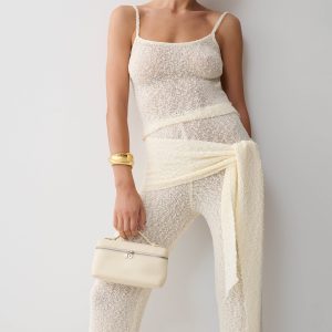 Mattais Boucle Knit Pants - Ivory
