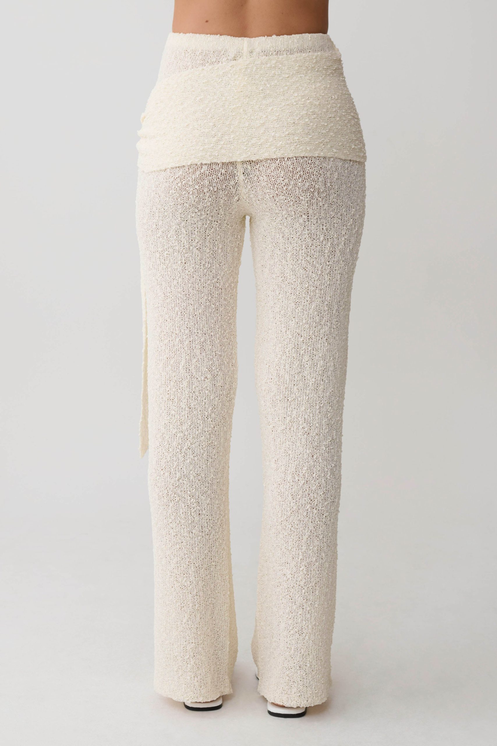 Mattais Boucle Knit Pants - Ivory - Image 5