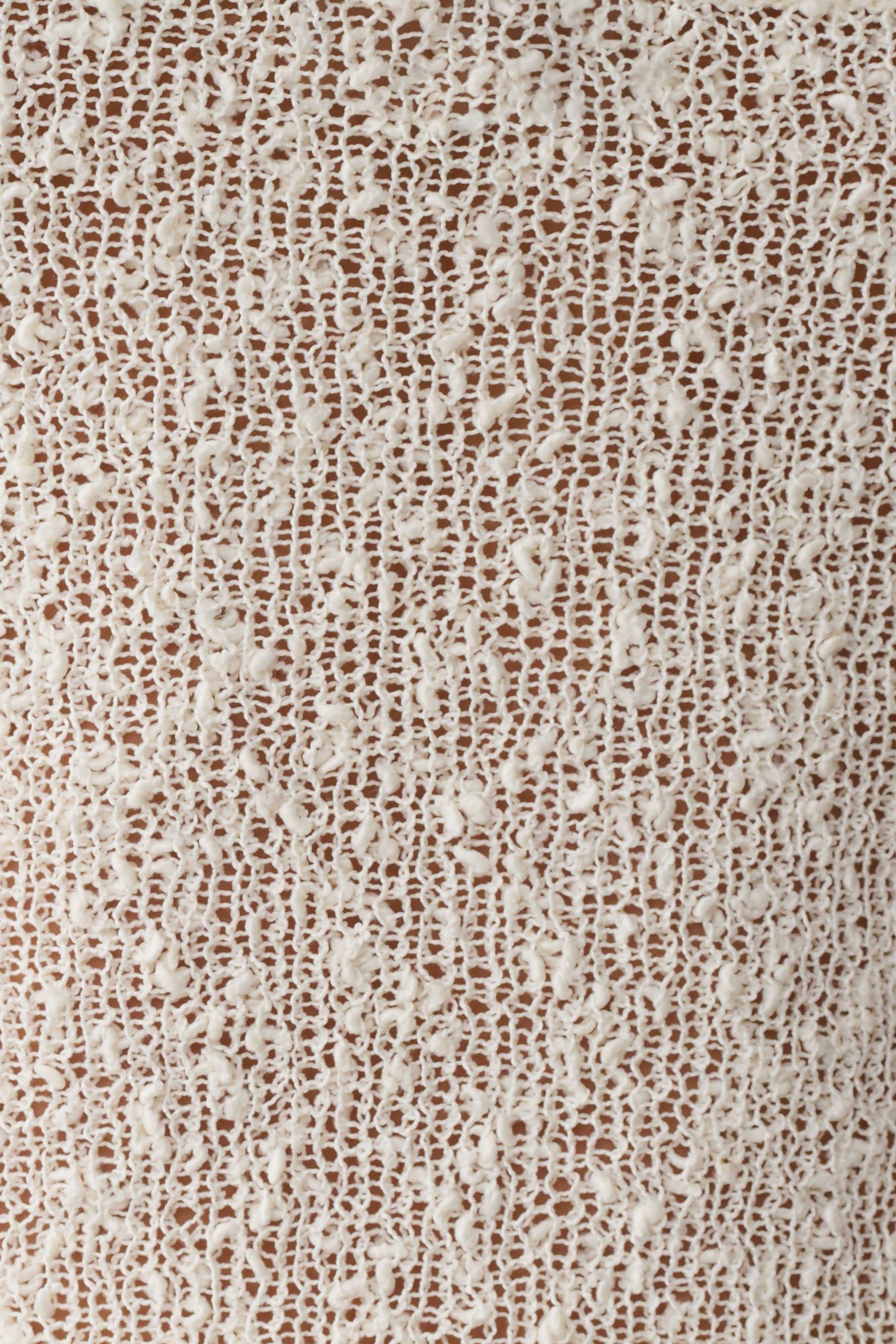 Mattais Boucle Knit Top - Ivory - Image 7