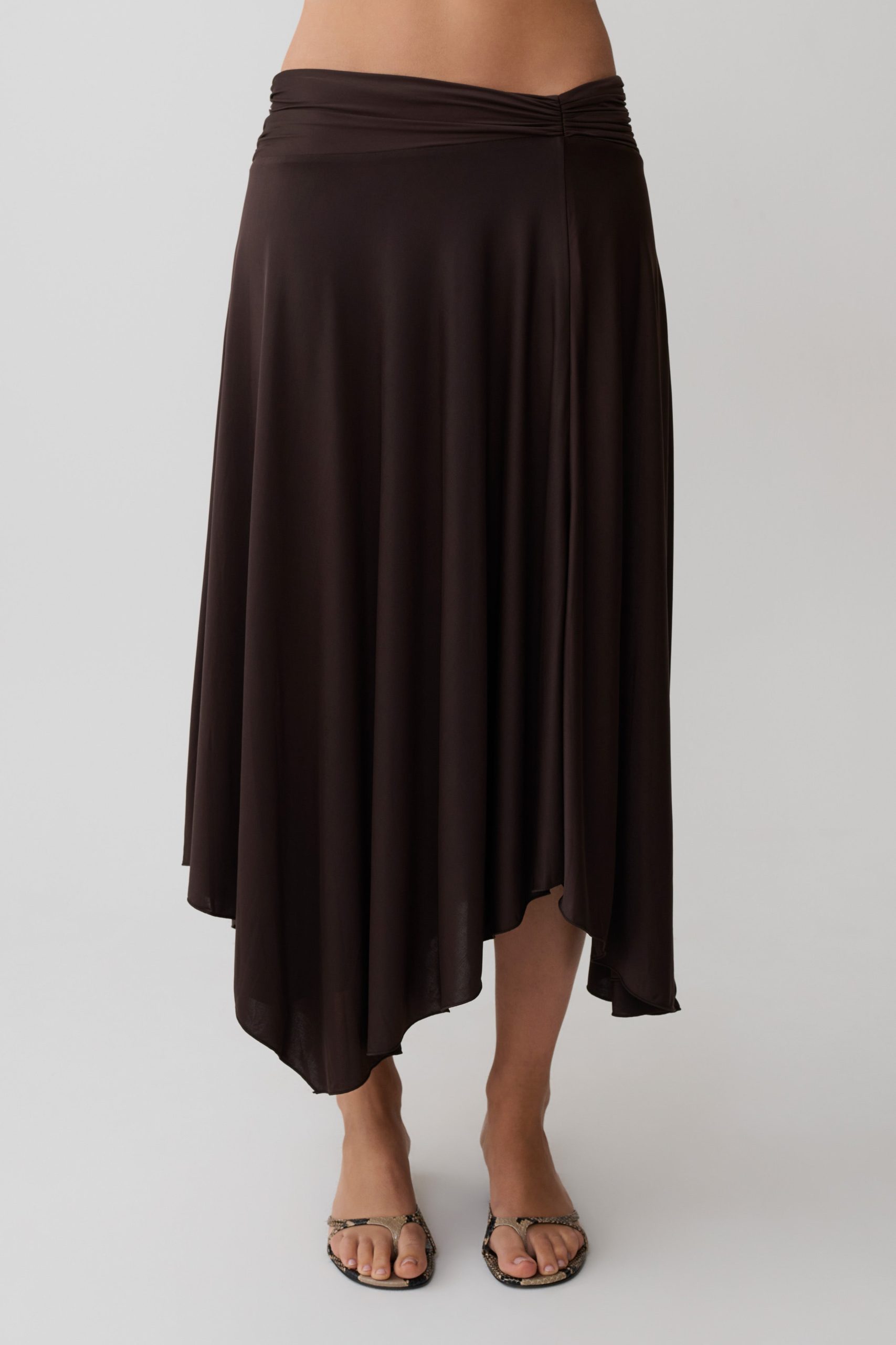 Luu Slinky Midi Skirt - Dark Chocolate - Image 9