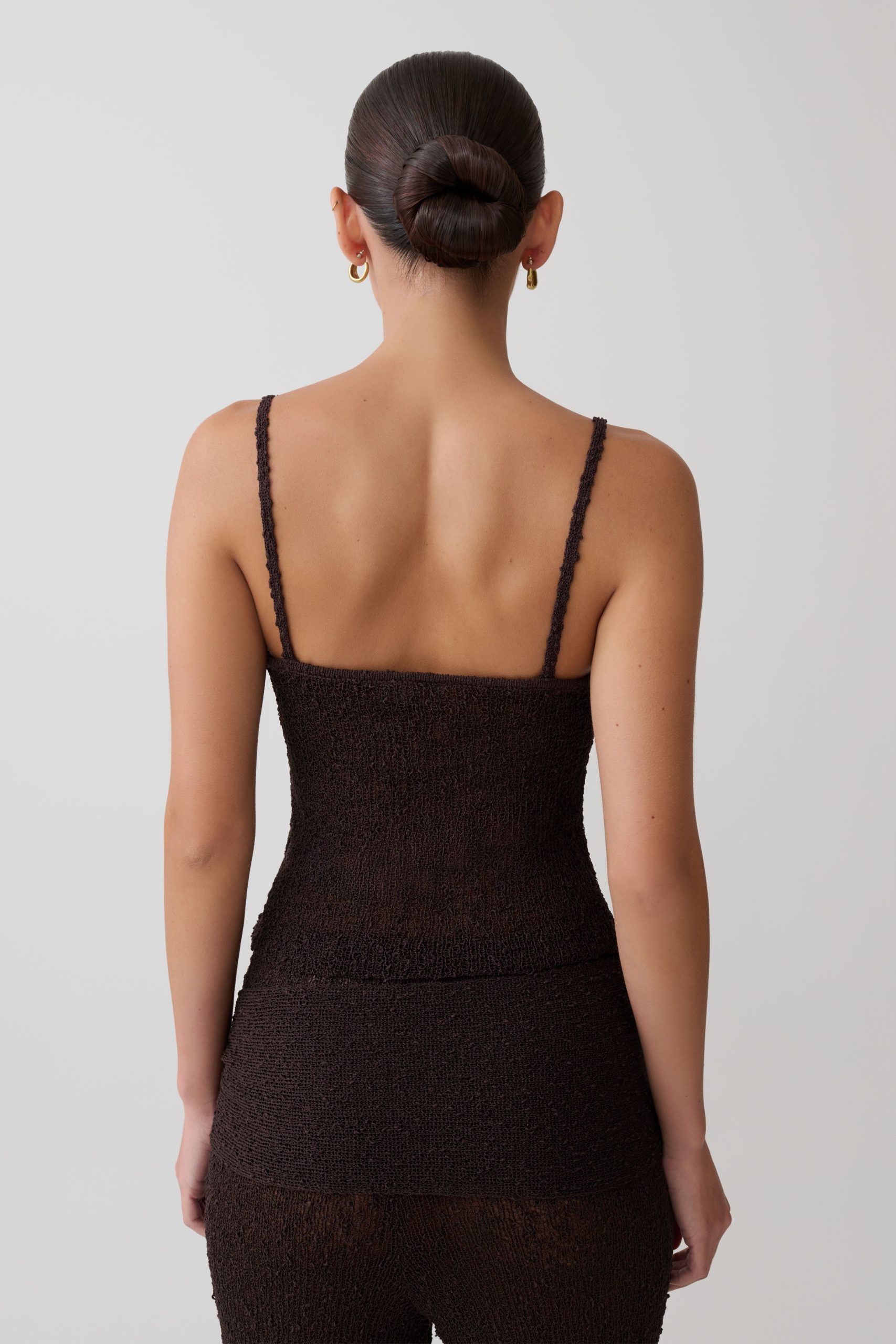 Mattais Boucle Knit Top - Dark Chocolate - Image 2