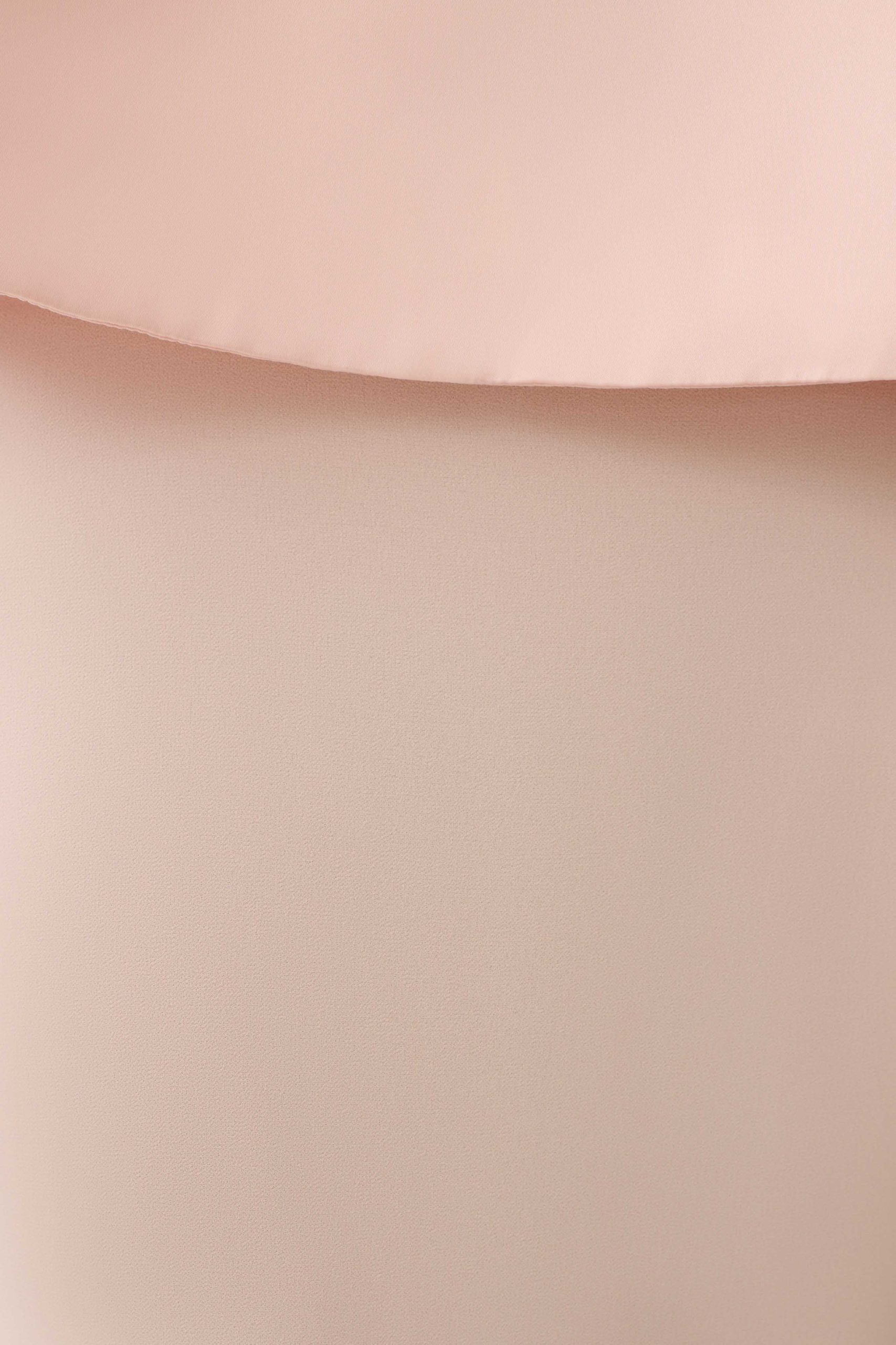 Sophia Satin Strapless Maxi Dress - Peach - Image 7