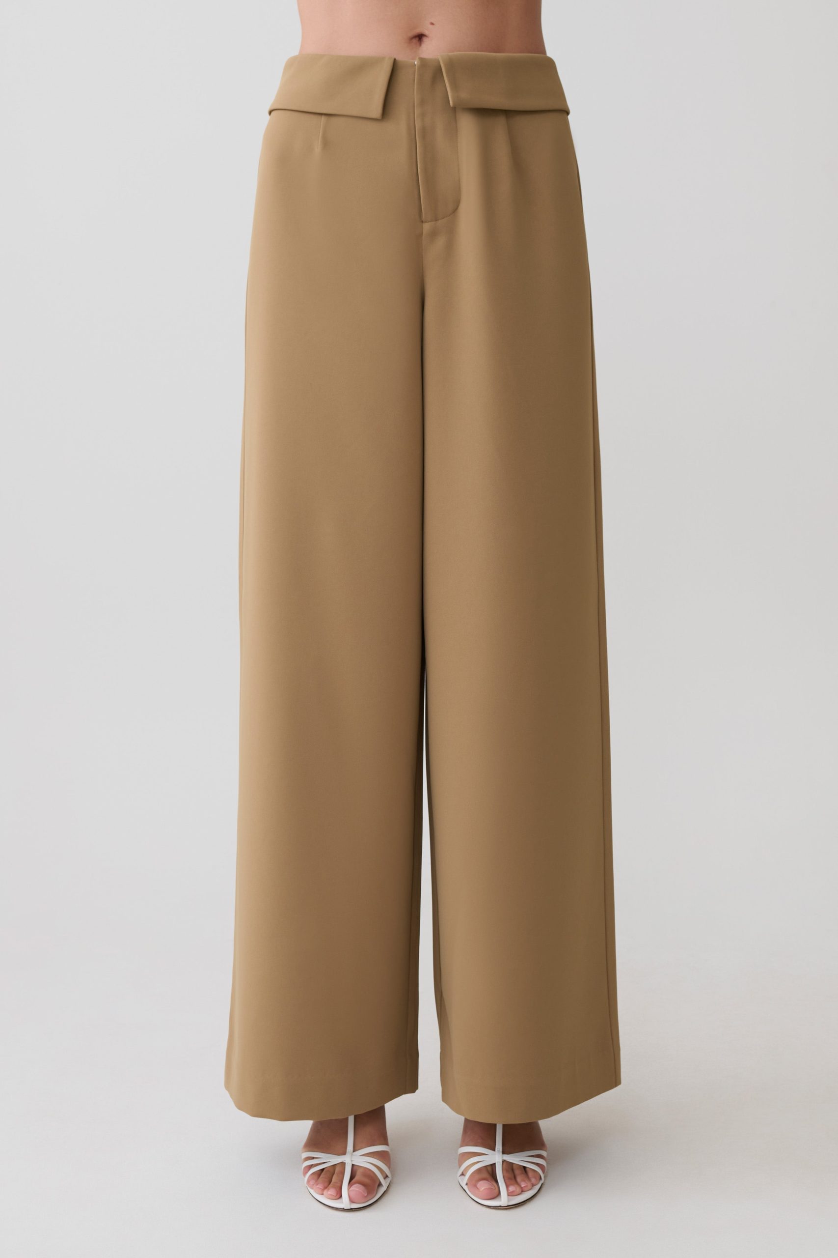 Tanya Wide Leg Suiting Pants - Camel - Image 6
