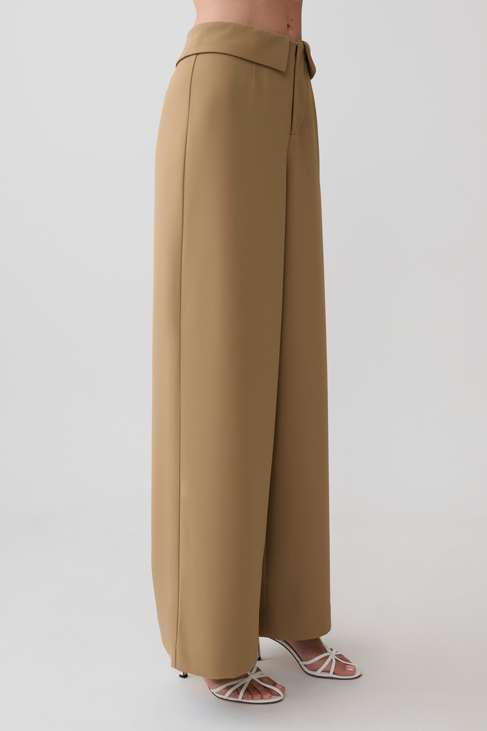Tanya Wide Leg Suiting Pants - Camel - Image 7