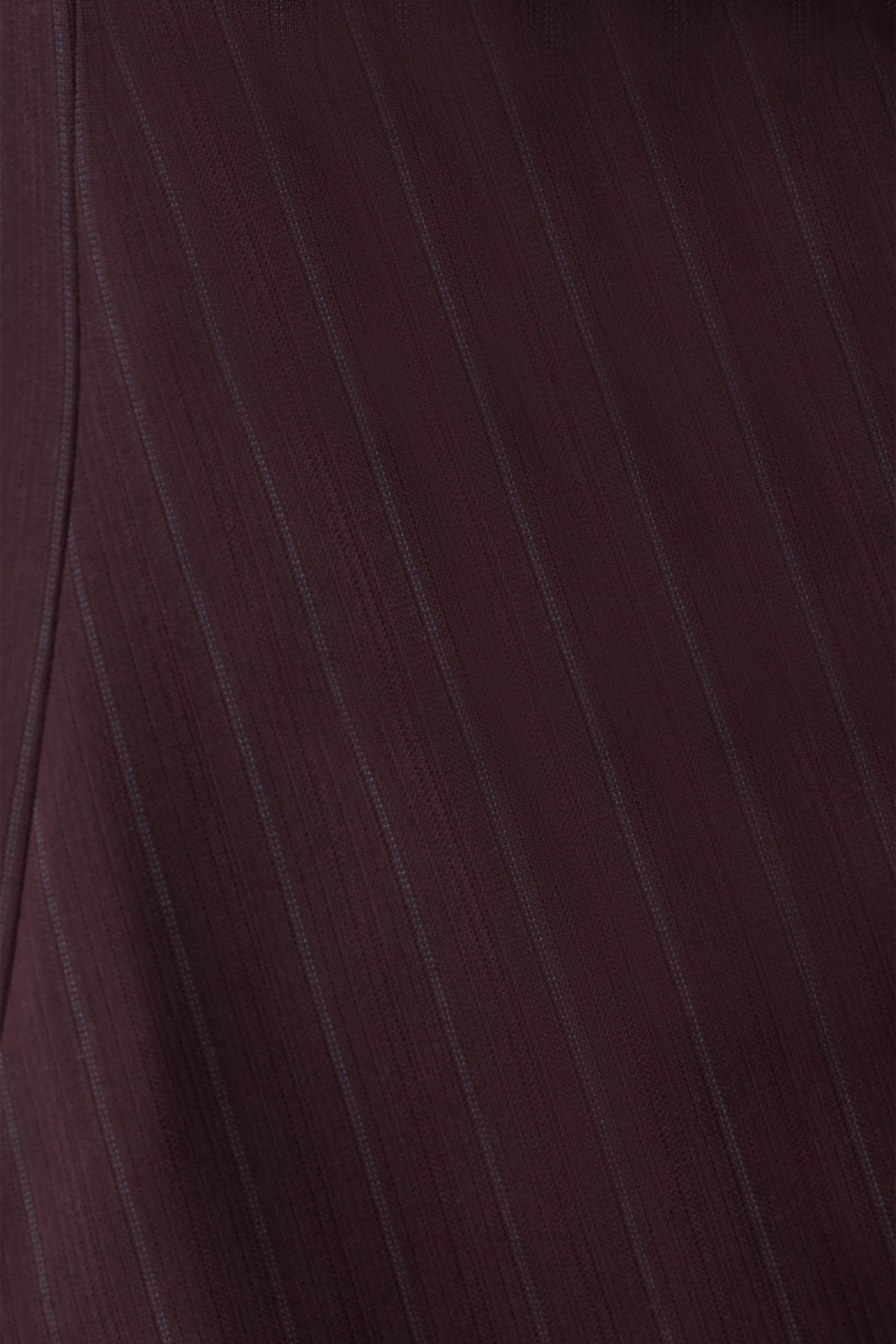 Agatha Square Neck Blazer - Plum Pinstripe - Image 11