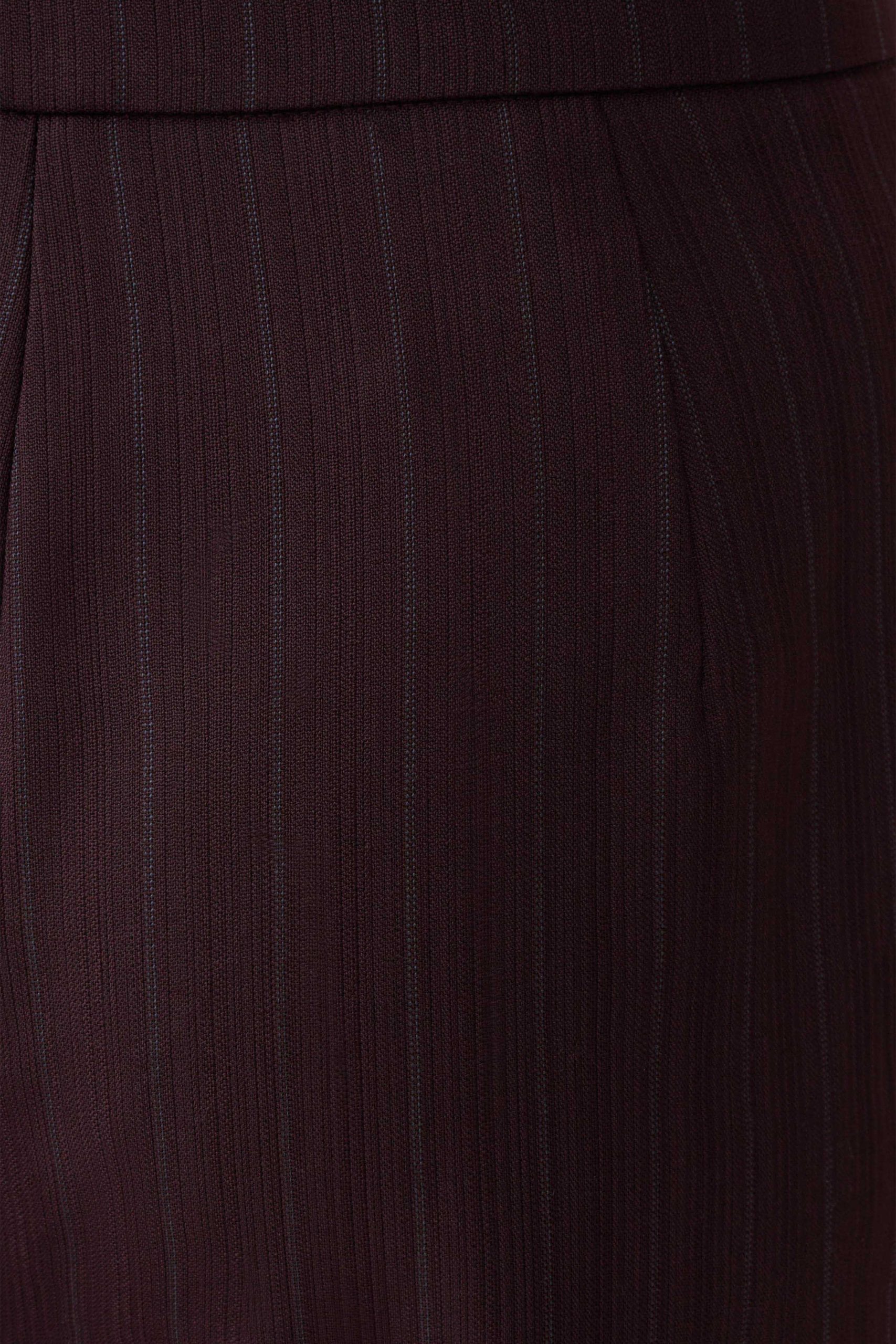 Agatha Straight Leg Suiting Pants - Plum Pinstripe - Image 7