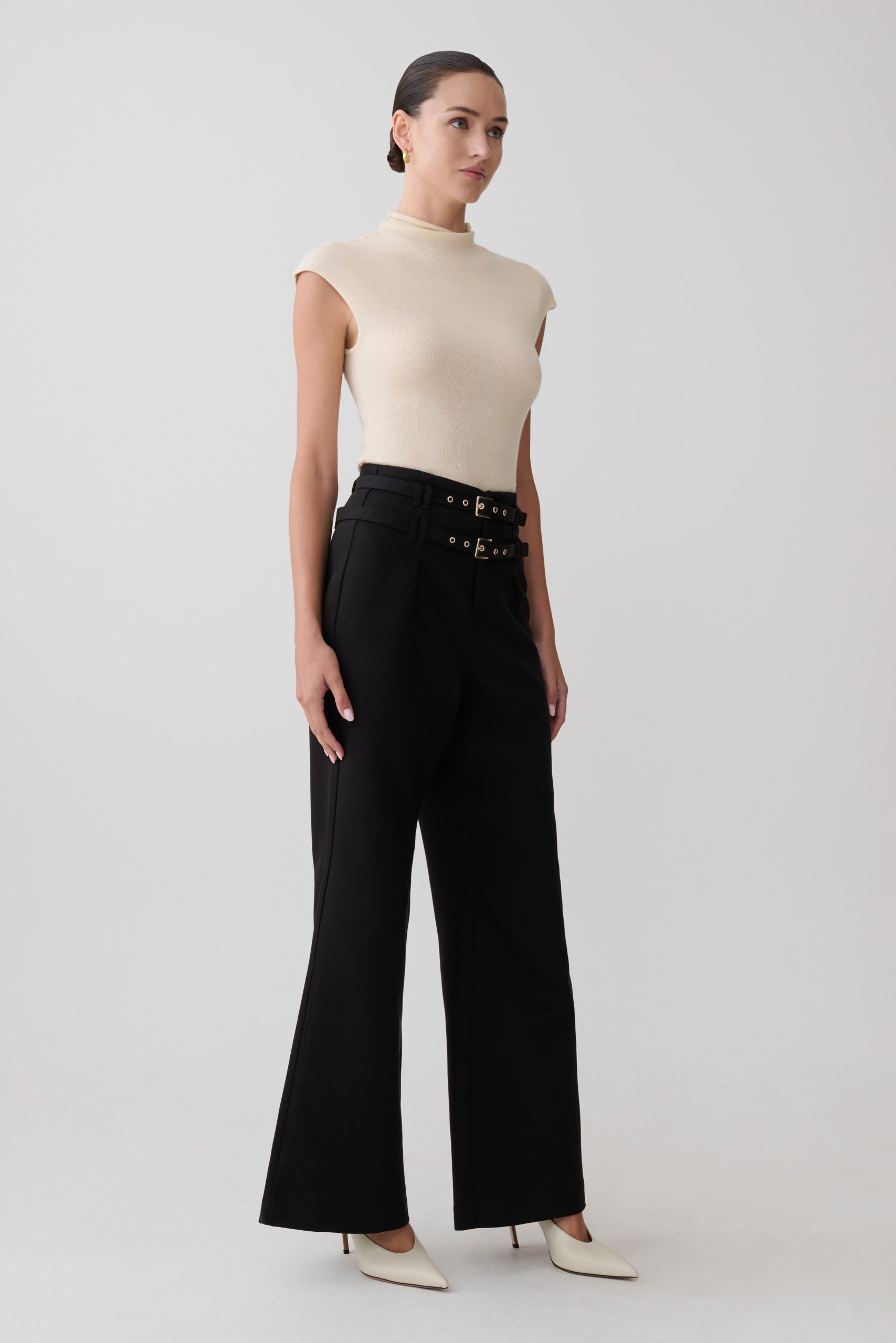 Sonny Short Sleeve Knit Top - Cream - Image 4