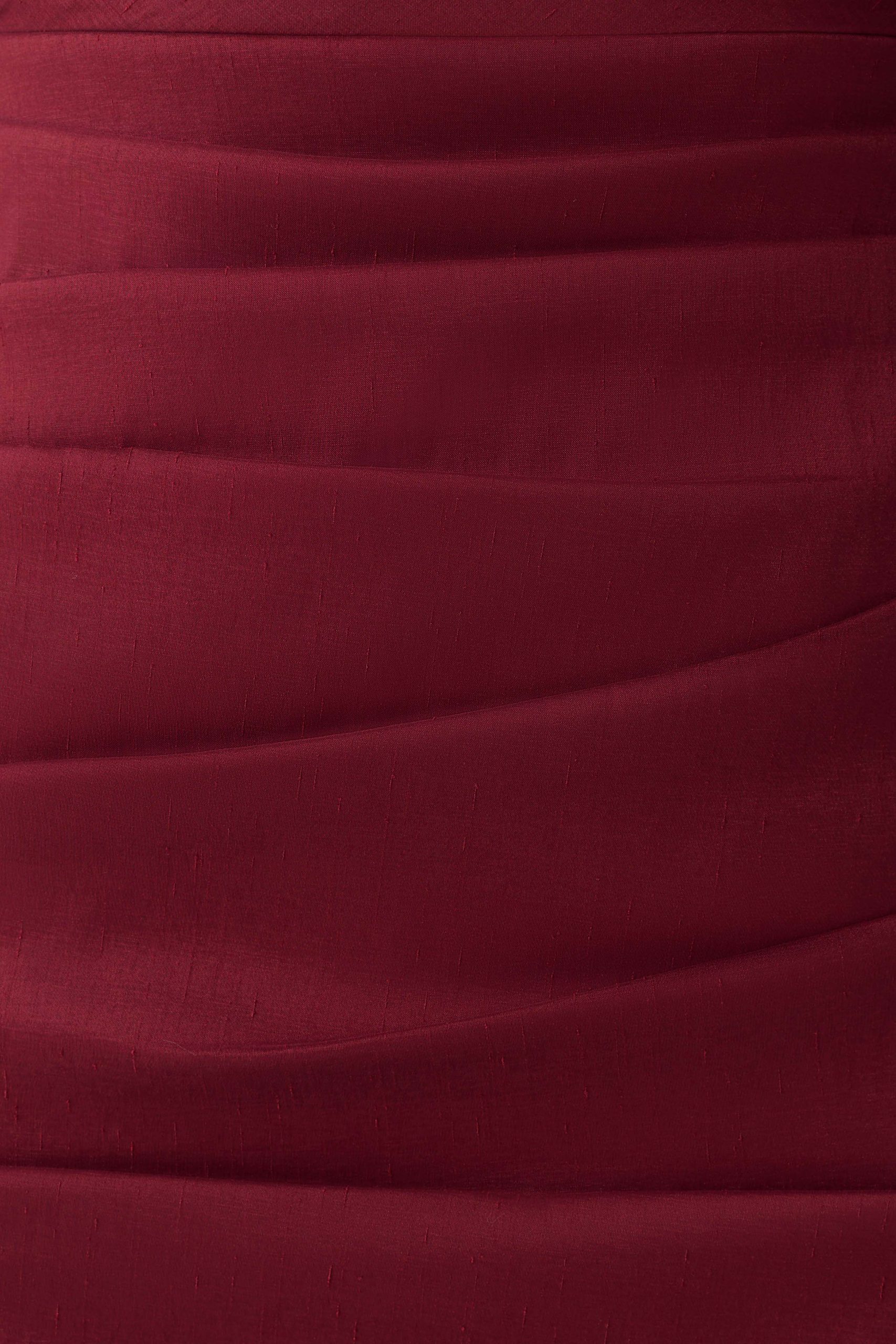 Thelma Bardot Maxi Dress - Wine - Image 8