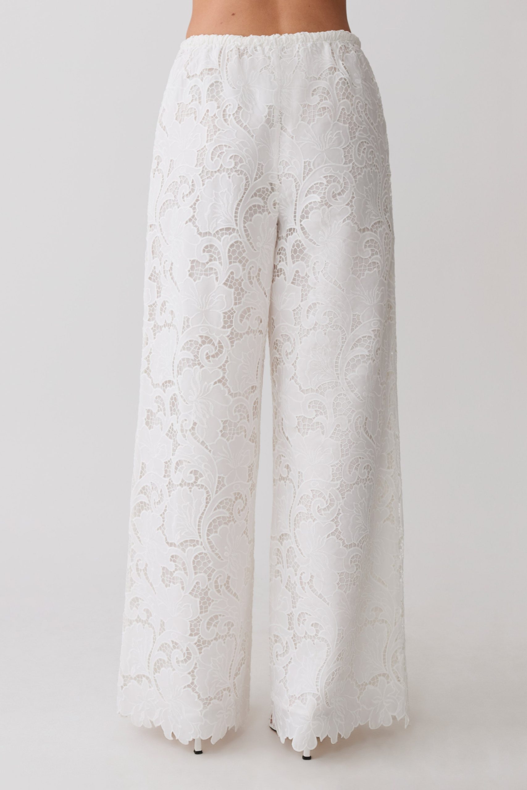 Tessa Broderie Straight Leg Pants - White - Image 6
