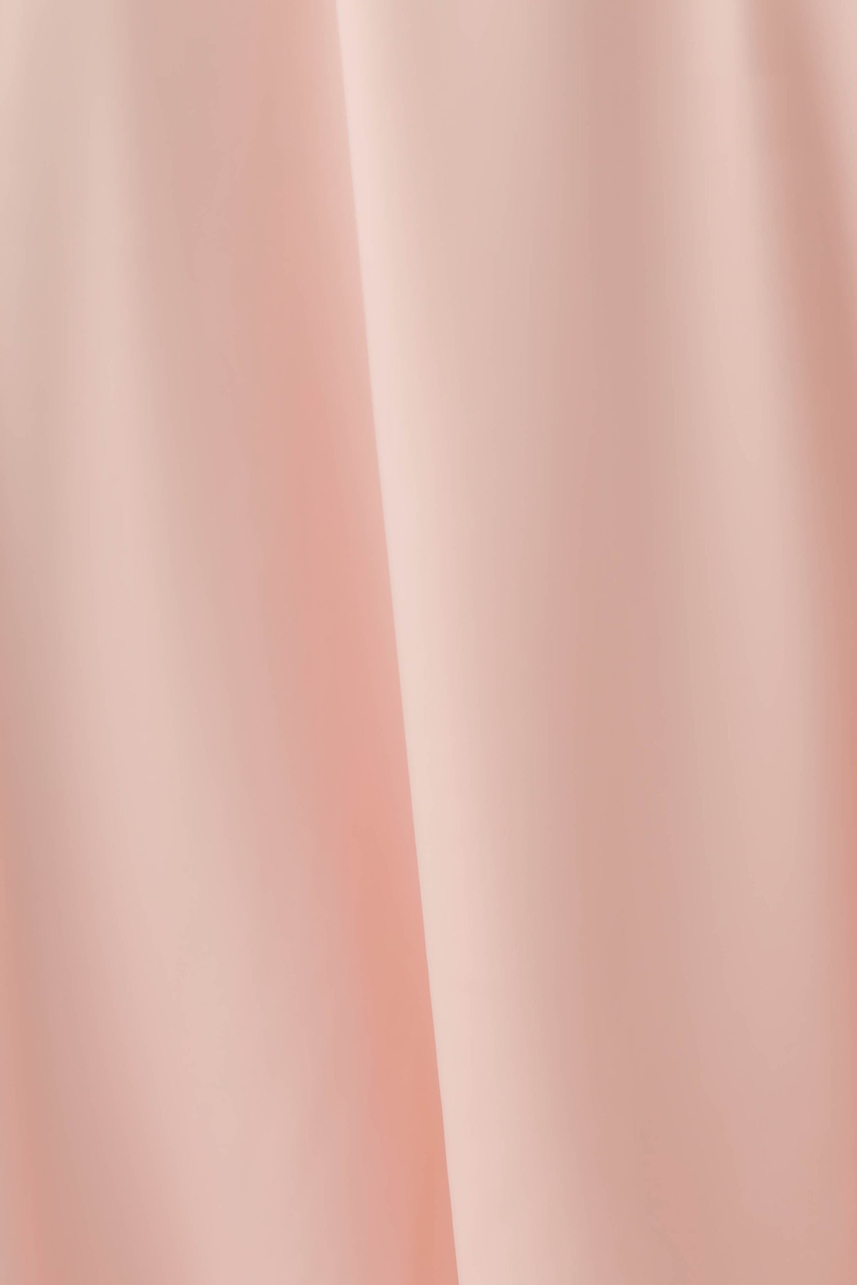 Cyra Plunge Satin Midi Dress - Peach - Image 6