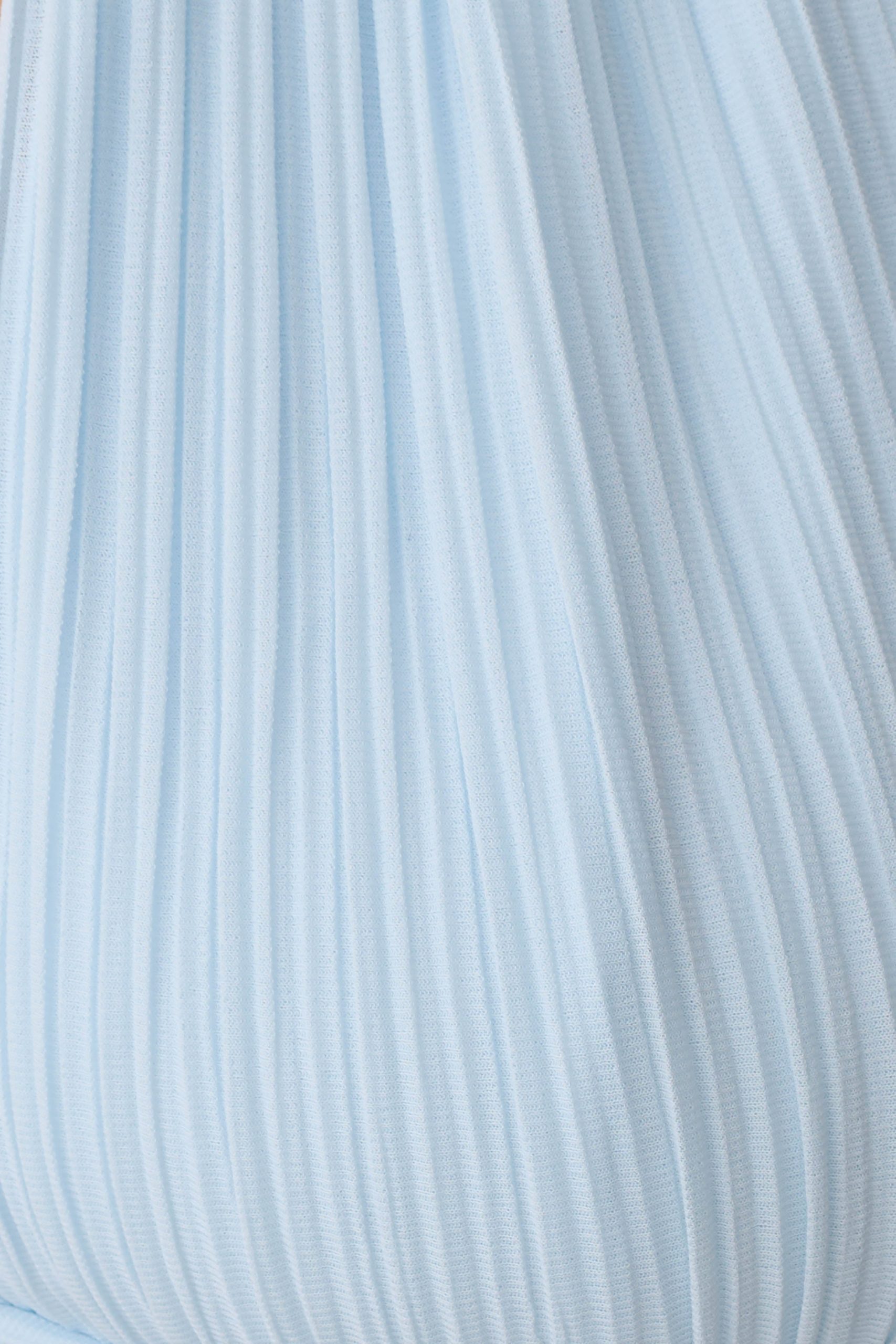 Amaris Sleeveless Plisse Halter Top - Pale Blue - Image 8