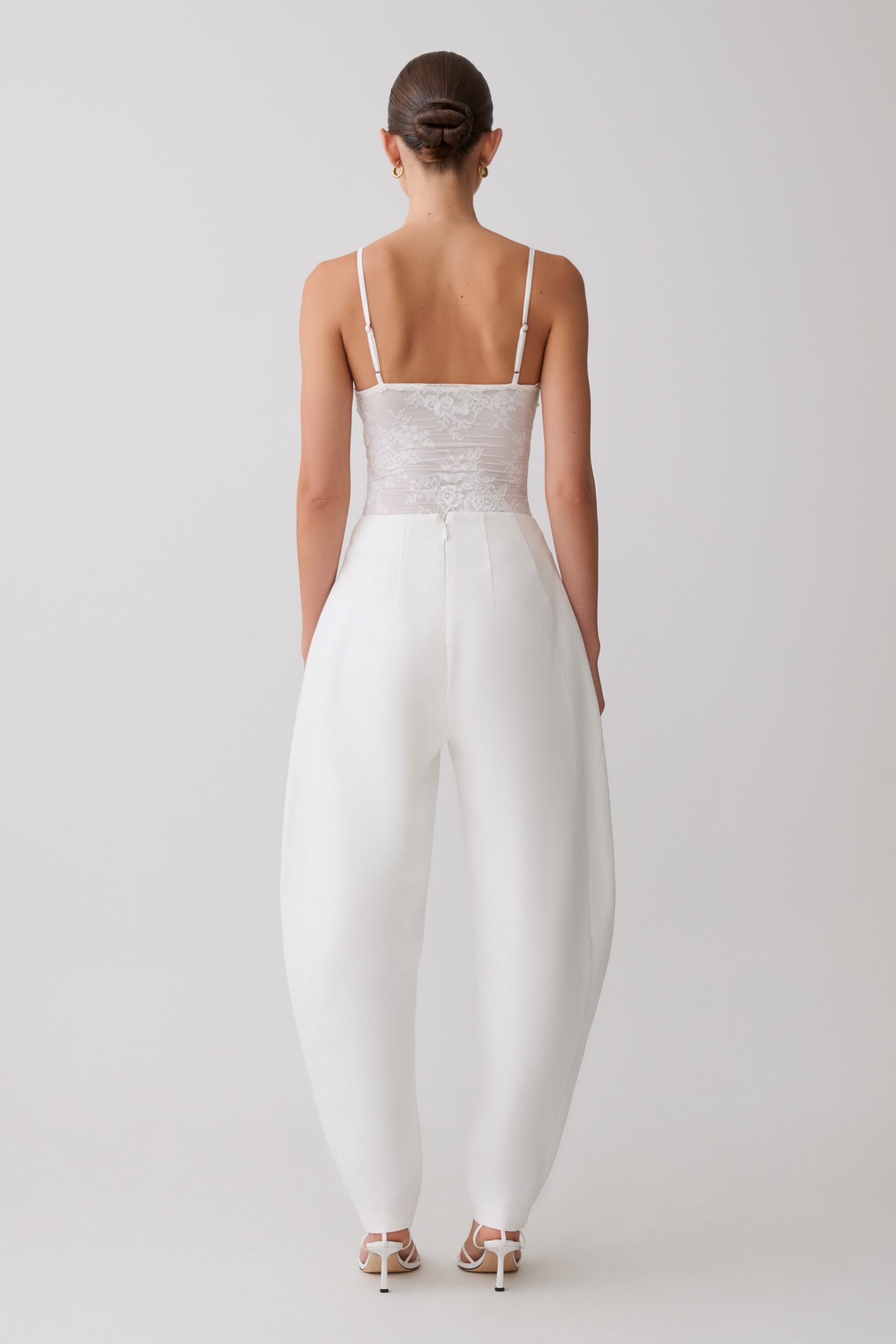 Jasper Sheer Plunge Lace Bodysuit - Ivory - Image 4