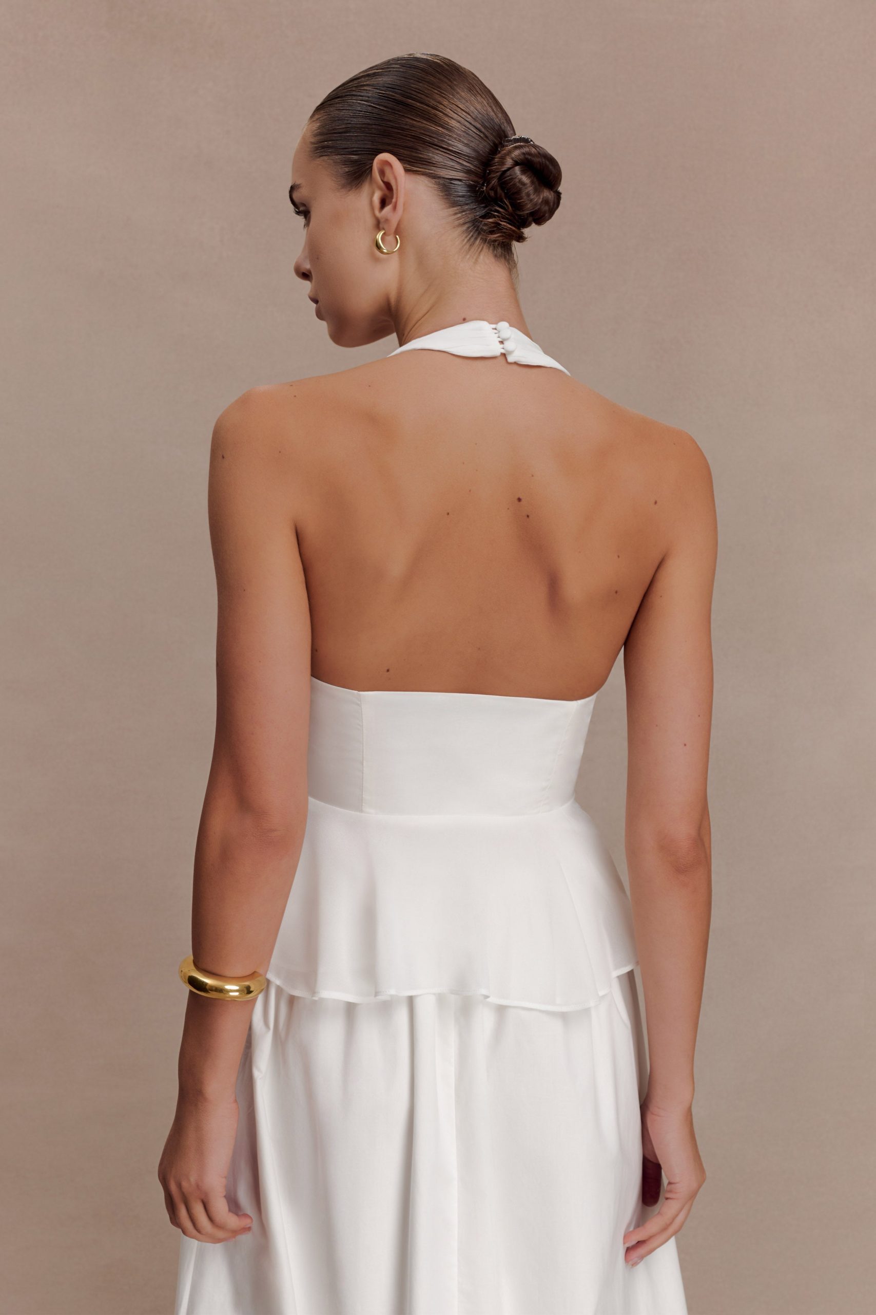 River Halter Neck Sleeveless Top - White - Image 2