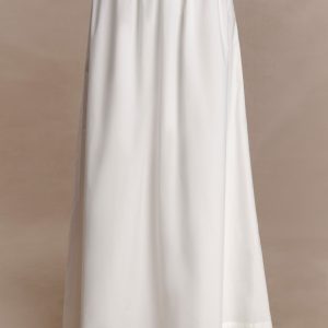 River Gathered Maxi Skirt - White